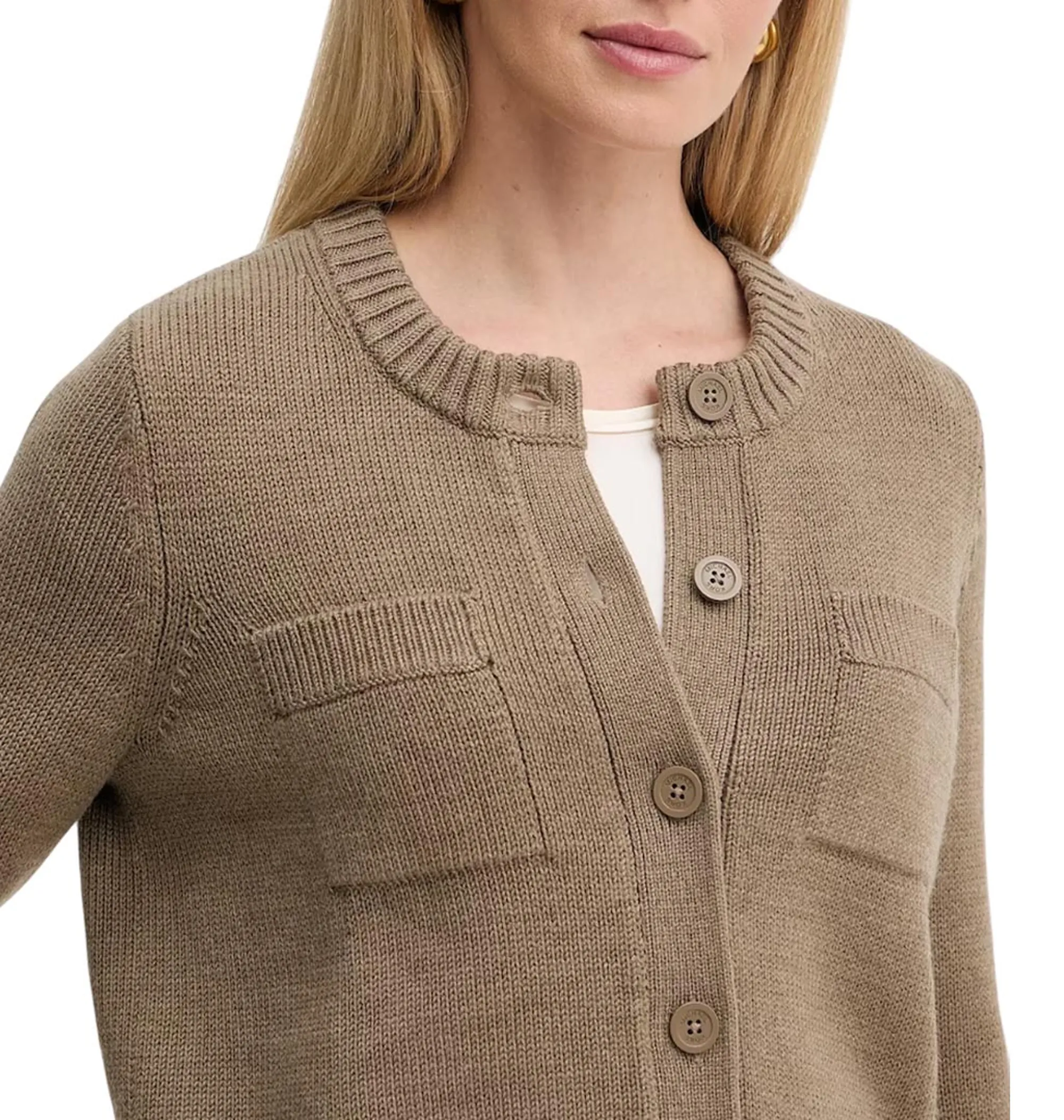 Michael Kors B'Wool Cardigan' Chestnut Mt561Bdf2G 160875