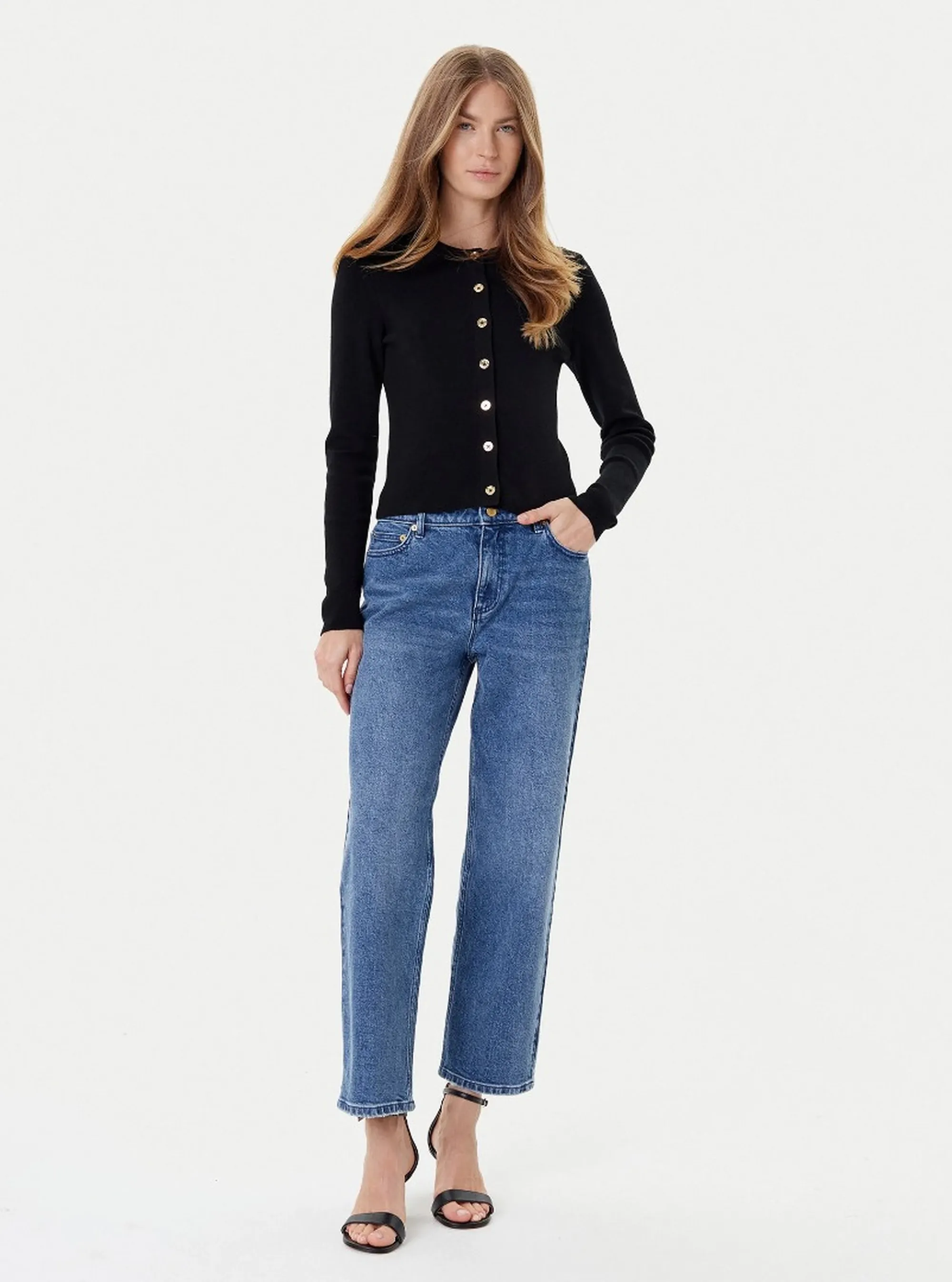 Michael Kors Cardigan In Lana Merino Nero Mt5617W4Vr 183772