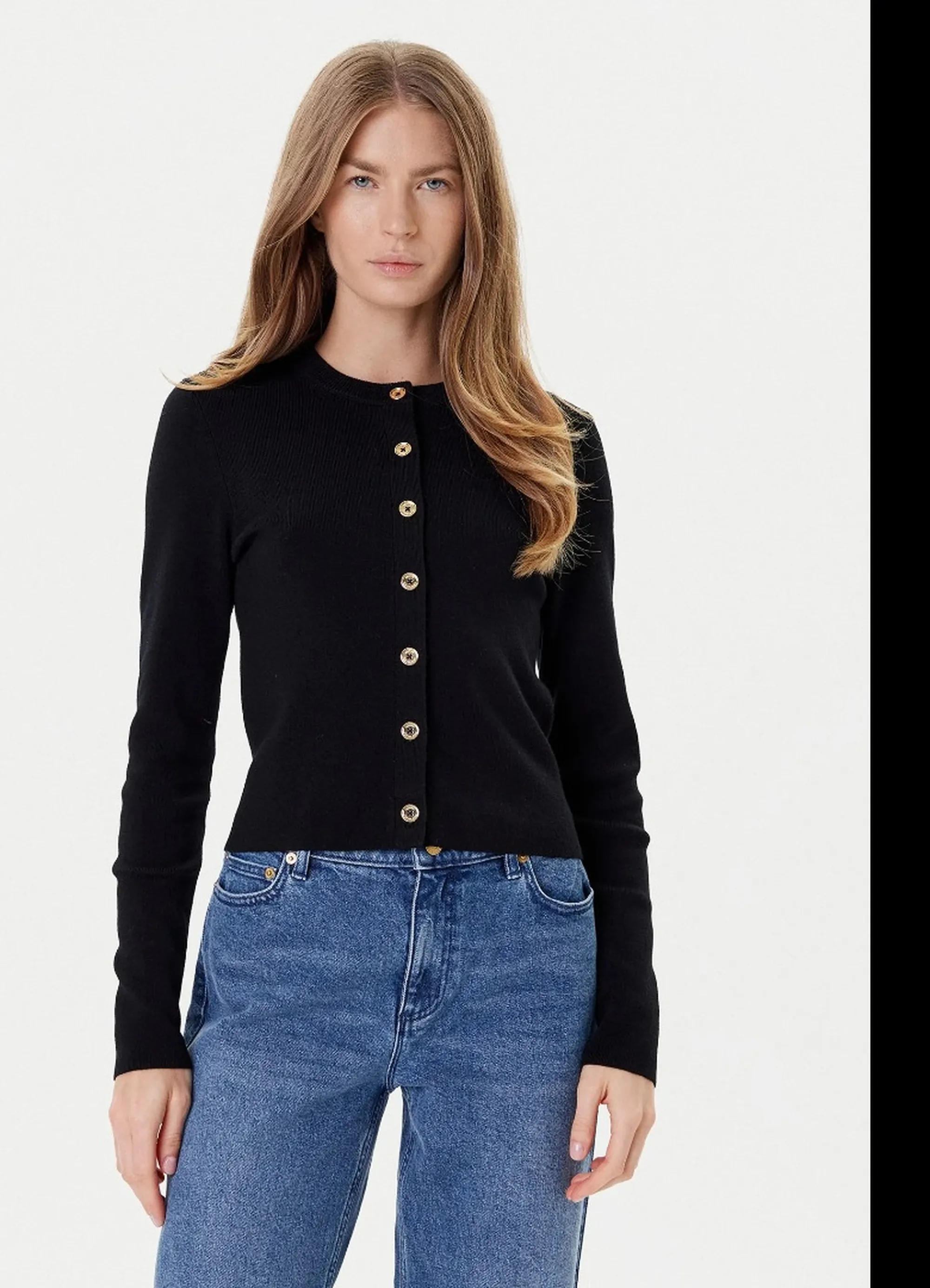 Michael Kors B'Merino Wool Cardigan' Black Mt5617W4Vr 183776