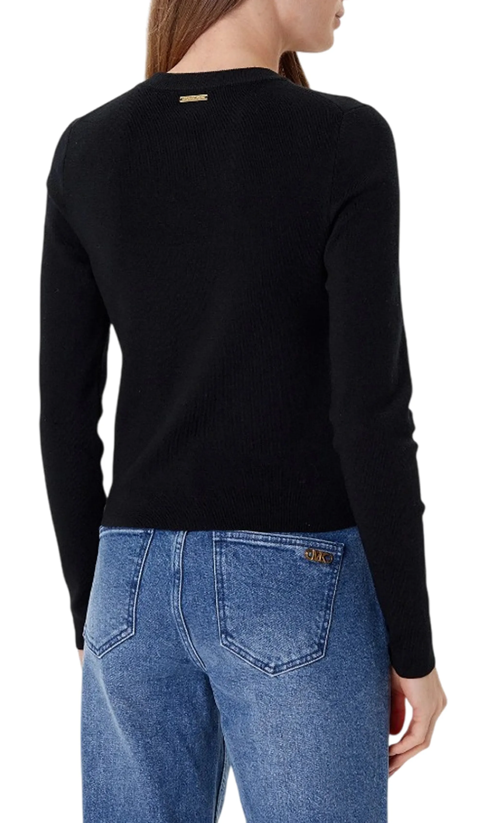 Michael Kors B'Merino Wool Cardigan' Black Mt5617W4Vr 183851