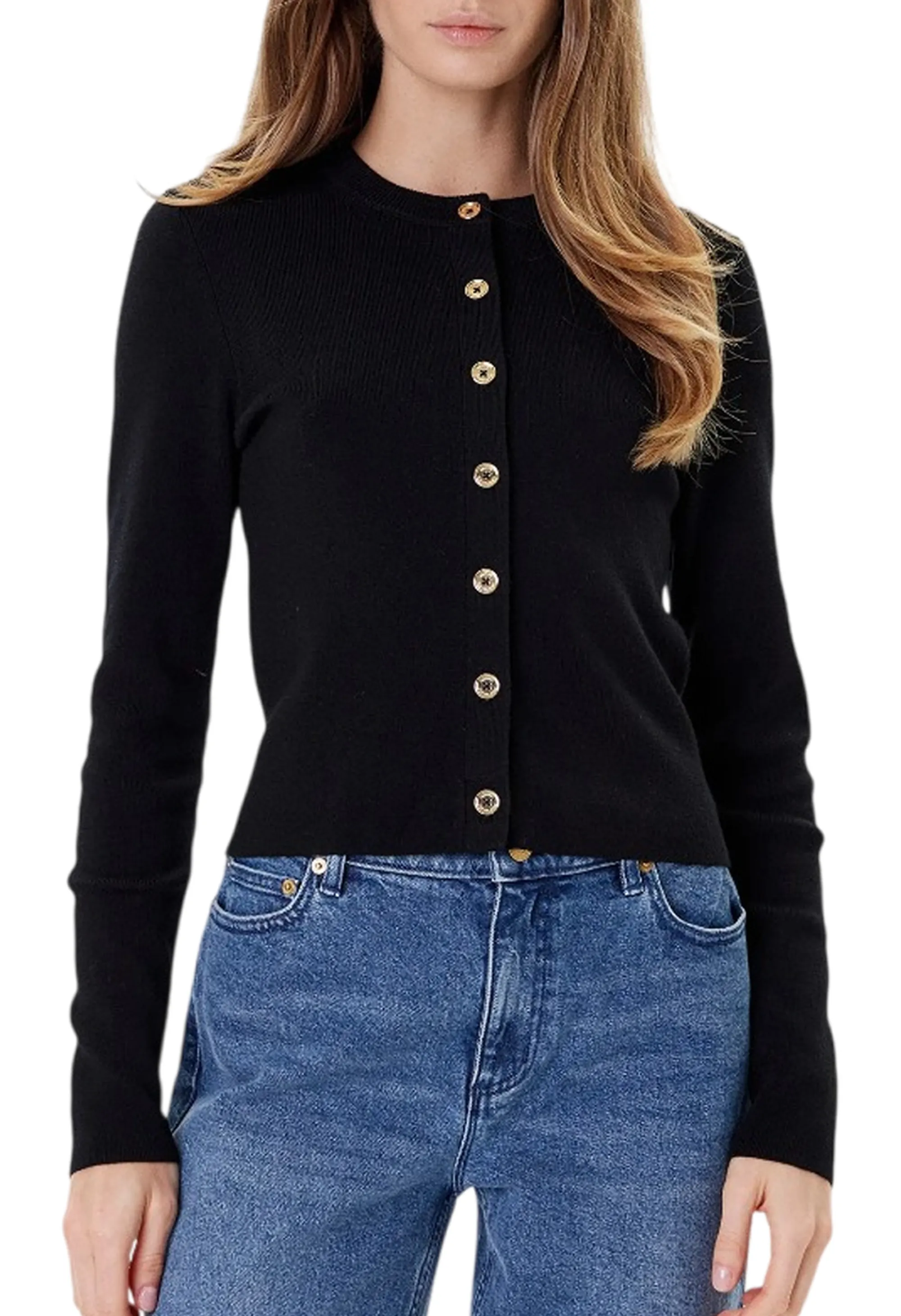 Michael Kors B'Merino Wool Cardigan' Black Mt5617W4Vr 183854
