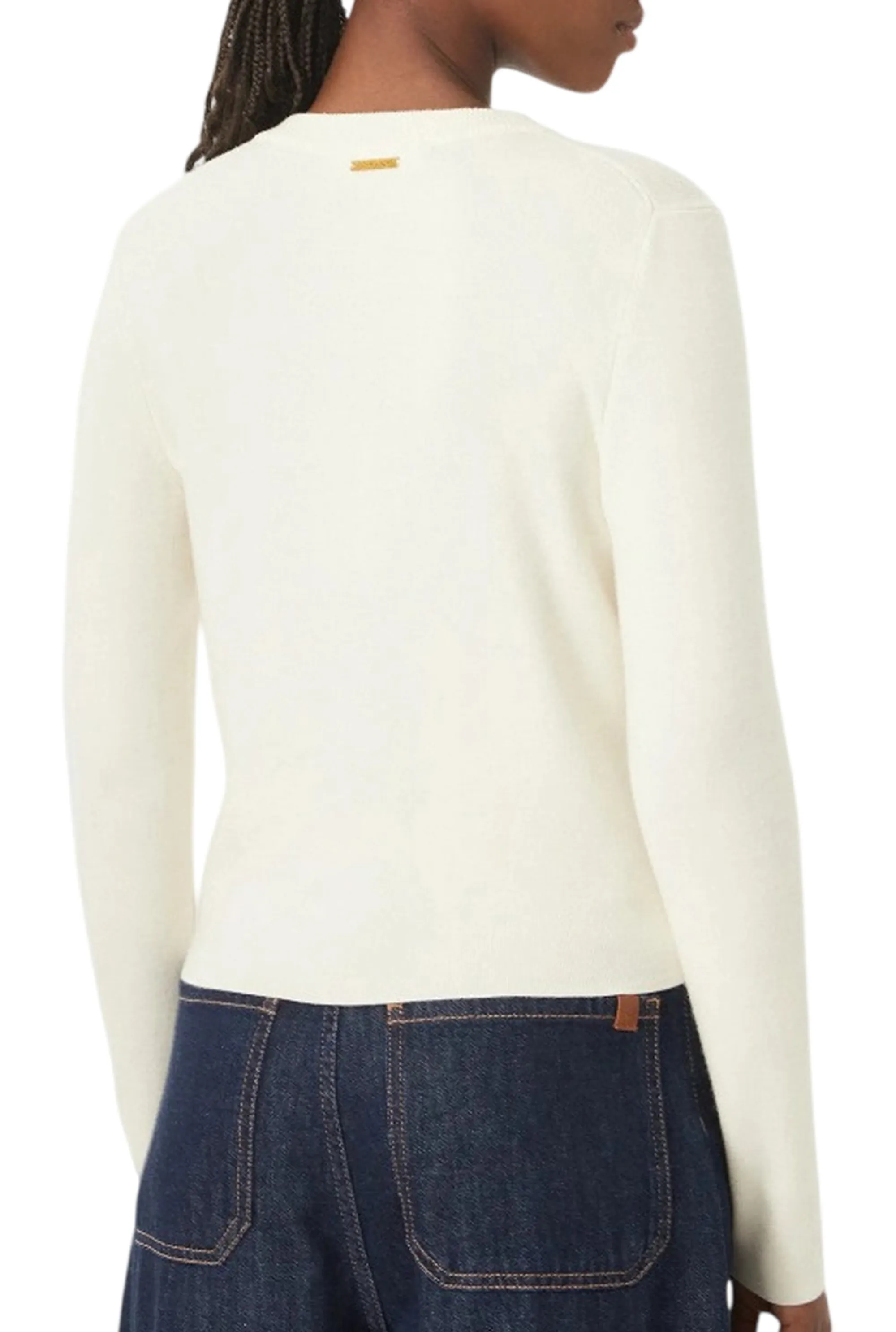 Michael Kors B'Merino Wool Cardigan' Bone Mt5617W4Vr 183856
