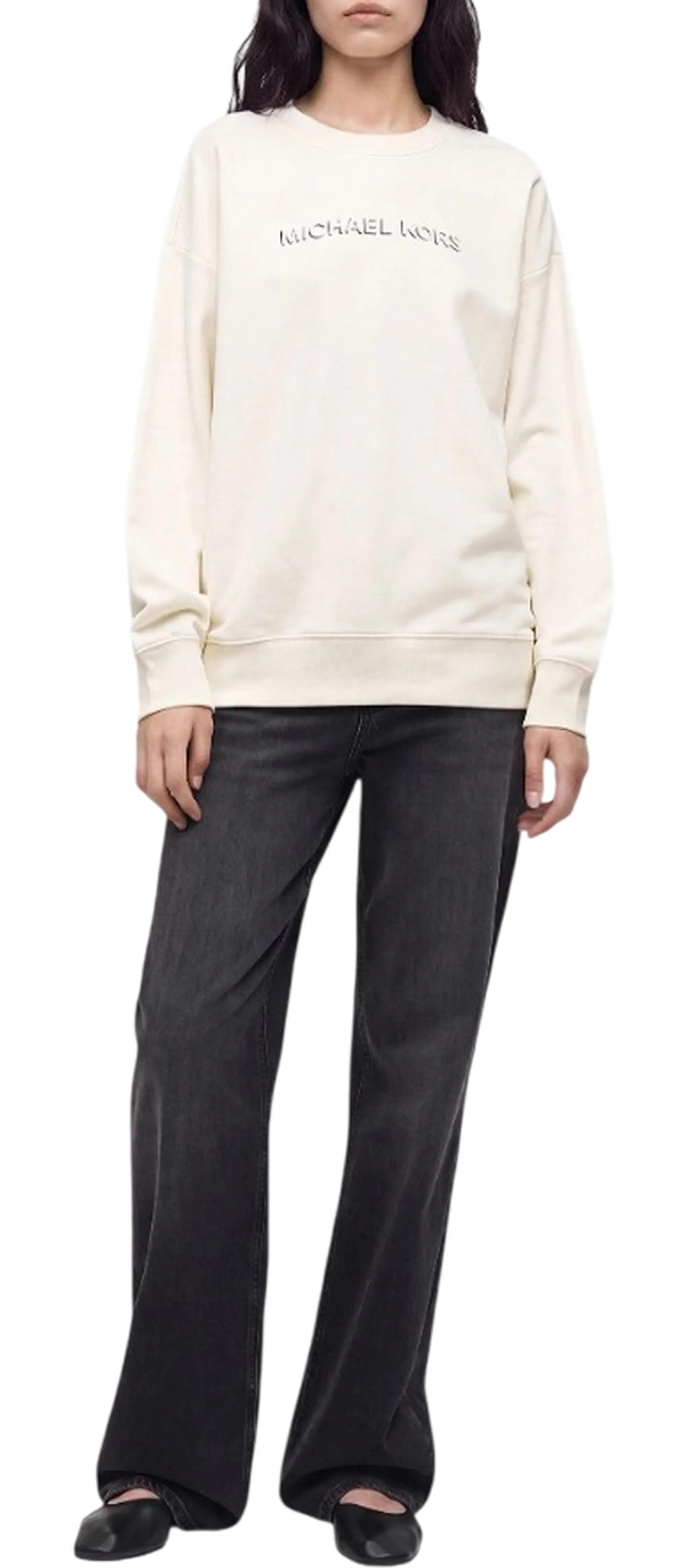 Michael Kors B'Cotton Sweatshirt' Bone Mr651Z64My 183843
