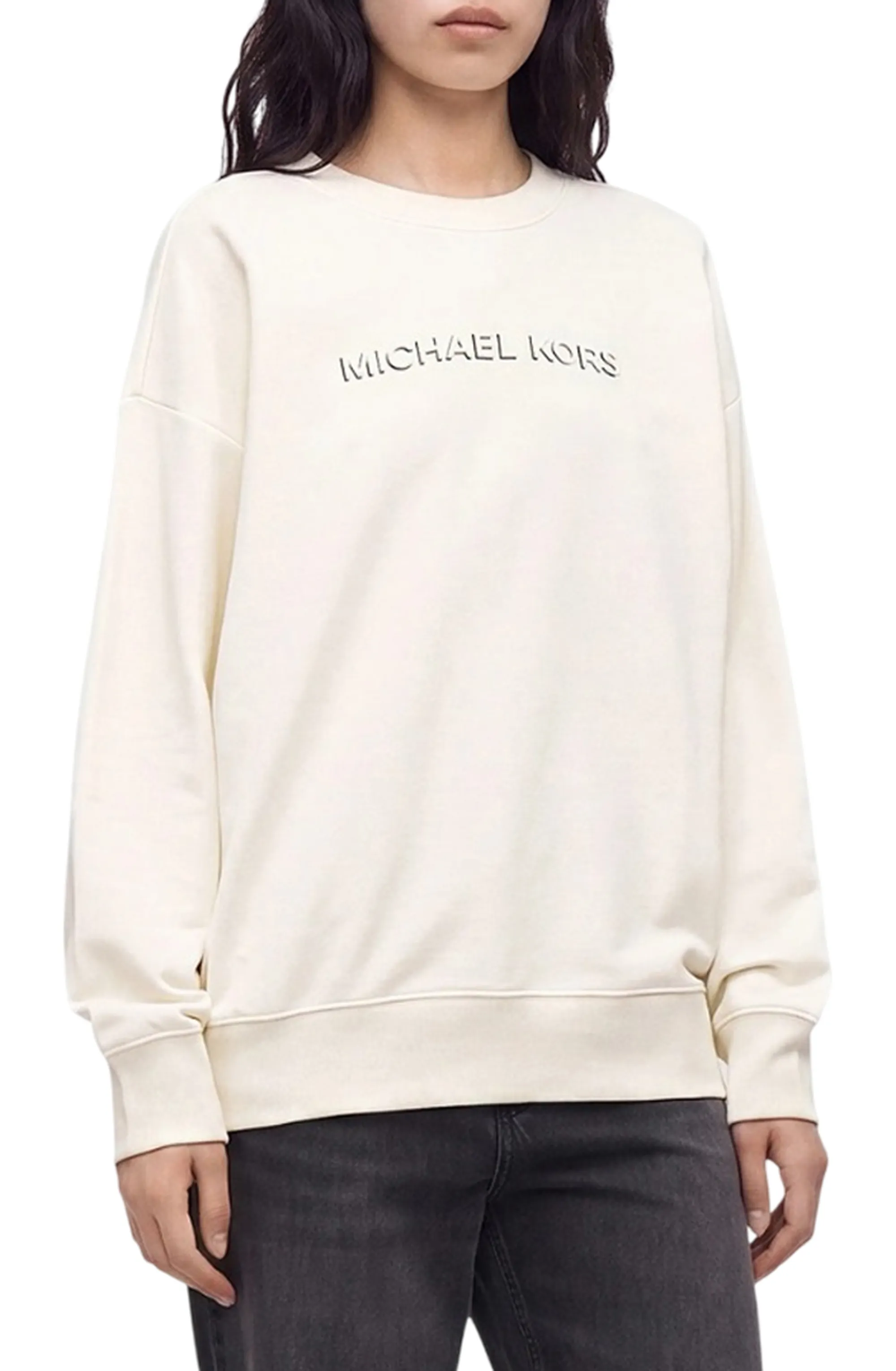 Michael Kors B'Cotton Sweatshirt' Bone Mr651Z64My 183844