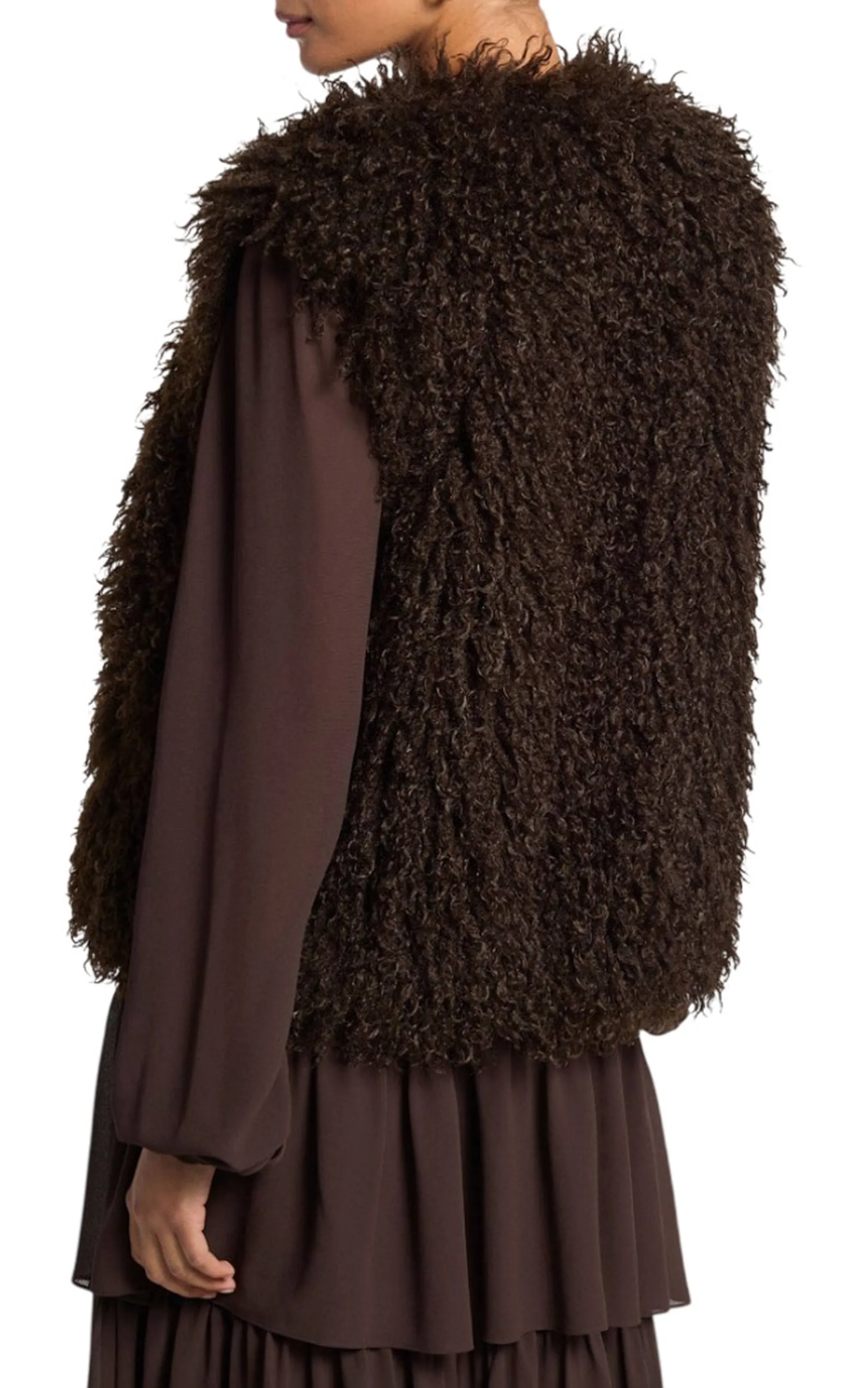 Michael Kors Gilet In Finta Pelliccia Cioccolato Mf620J3Jsp 189342