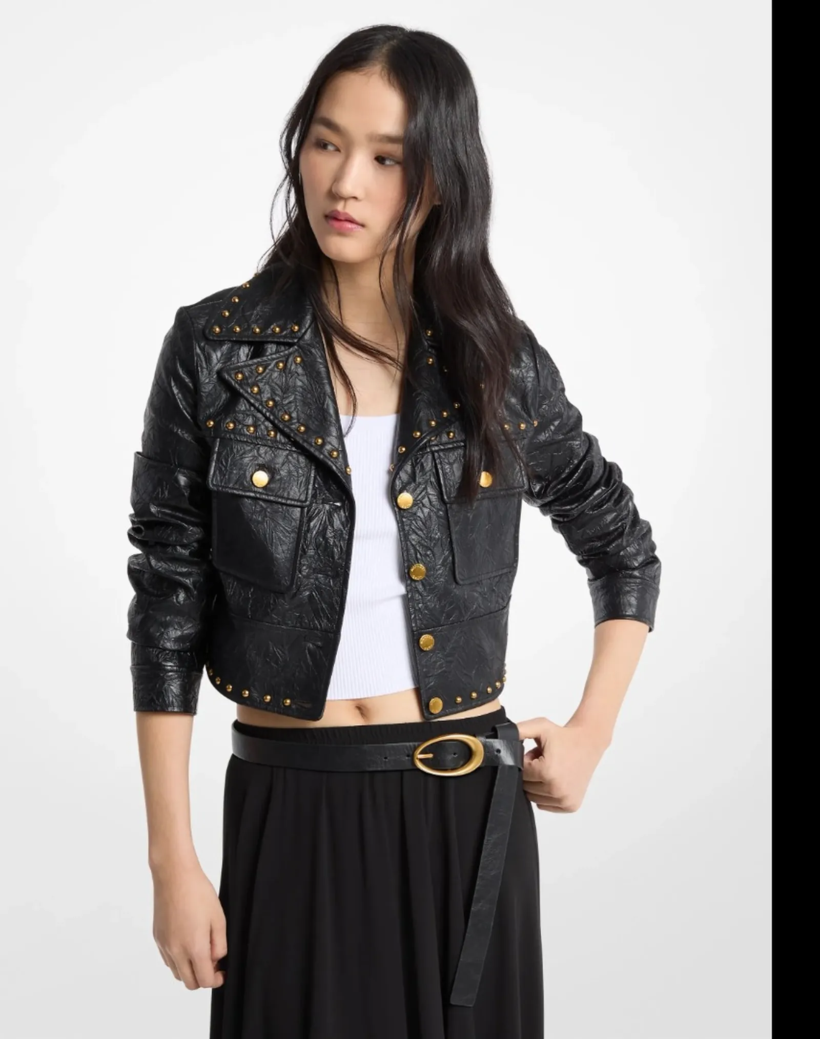 Michael Kors Giubbino Con Borchie Nero Mt620Lkl4K 183765
