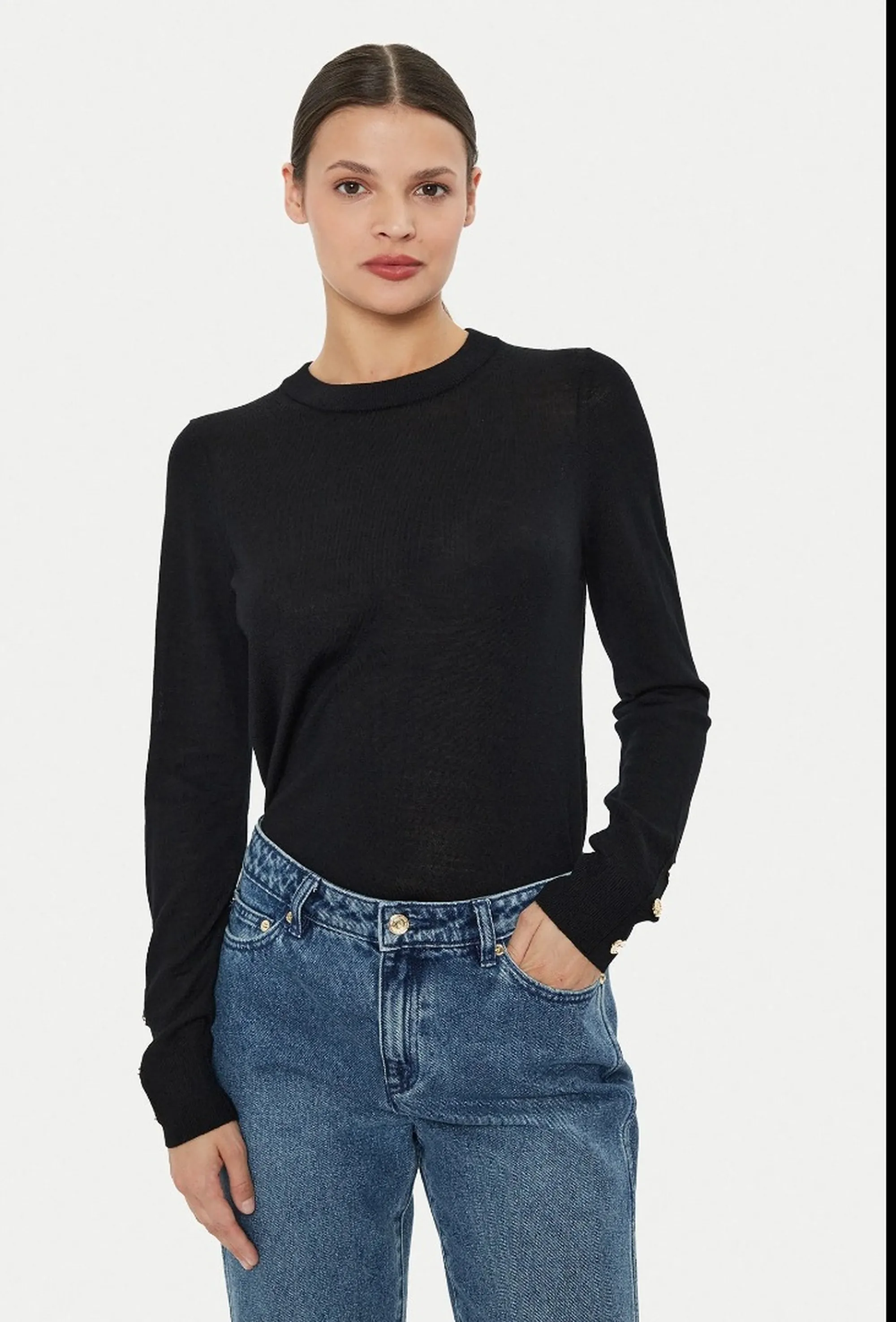 Michael Kors B'Merino Wool Sweater' Black Ms460Xh4Vr 183771