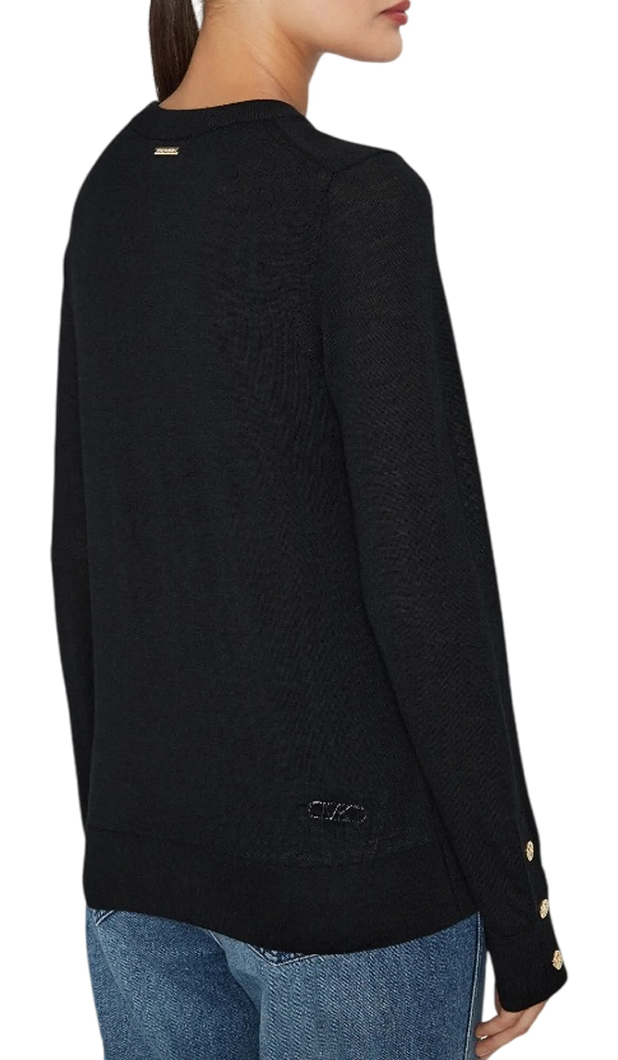Michael Kors Maglia In Lana Merino Nero Ms460Xh4Vr 183860