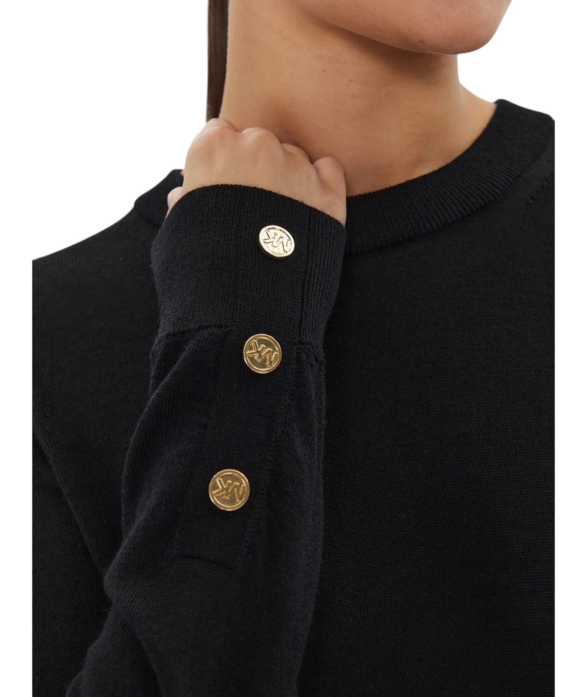 Michael Kors Maglia In Lana Merino Nero Ms460Xh4Vr 183862