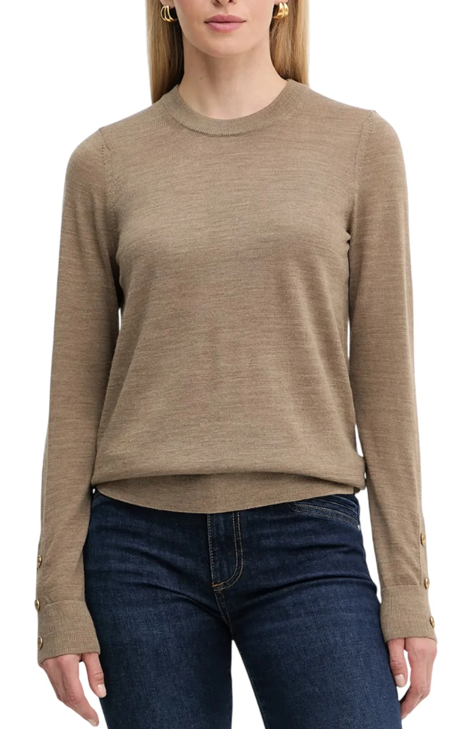 Michael Kors Maglia Merino Taupe Mt5619D4Vr 155336