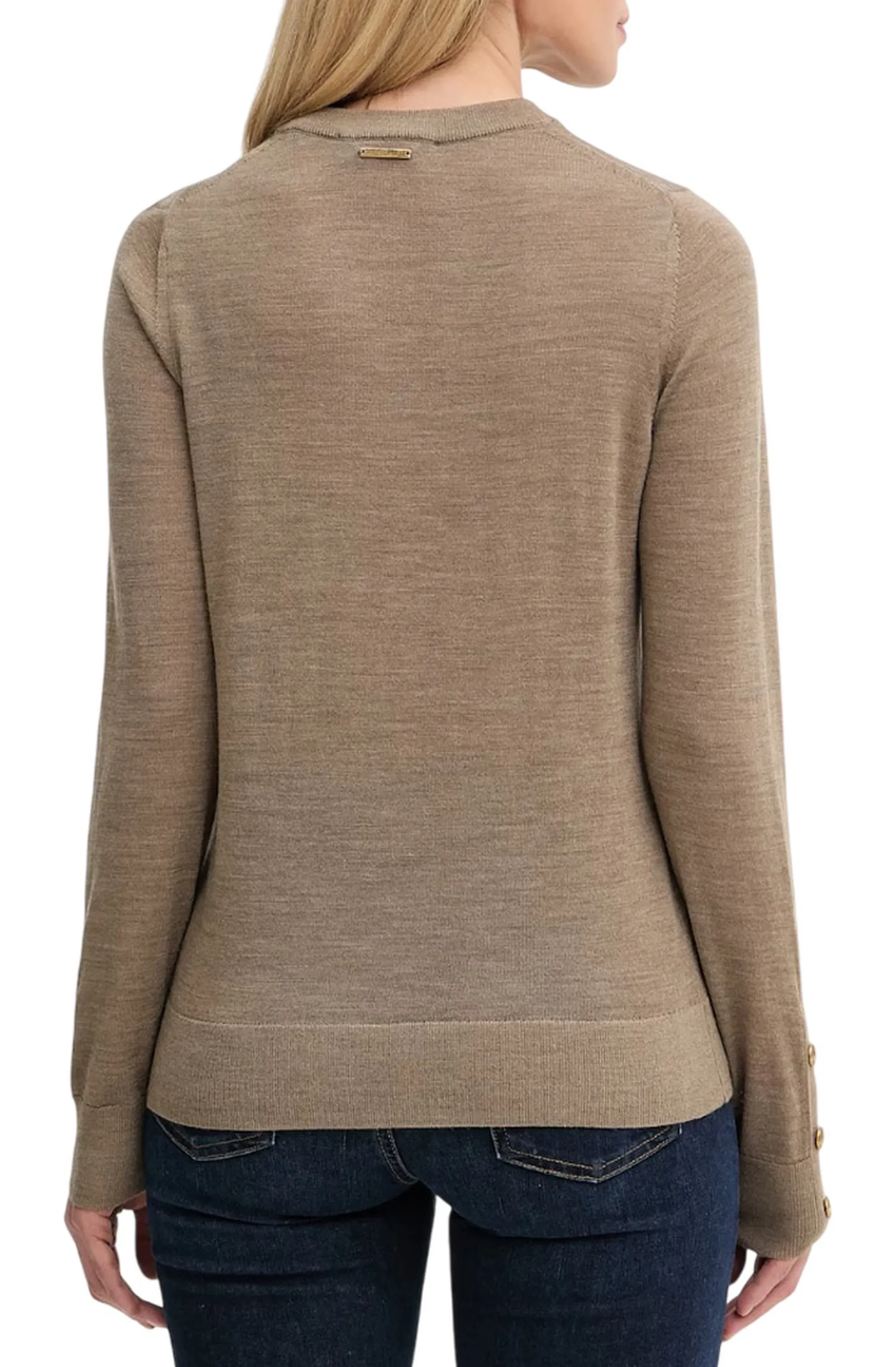 Michael Kors B'Merino Sweater' Taupe Mt5619D4Vr 155342
