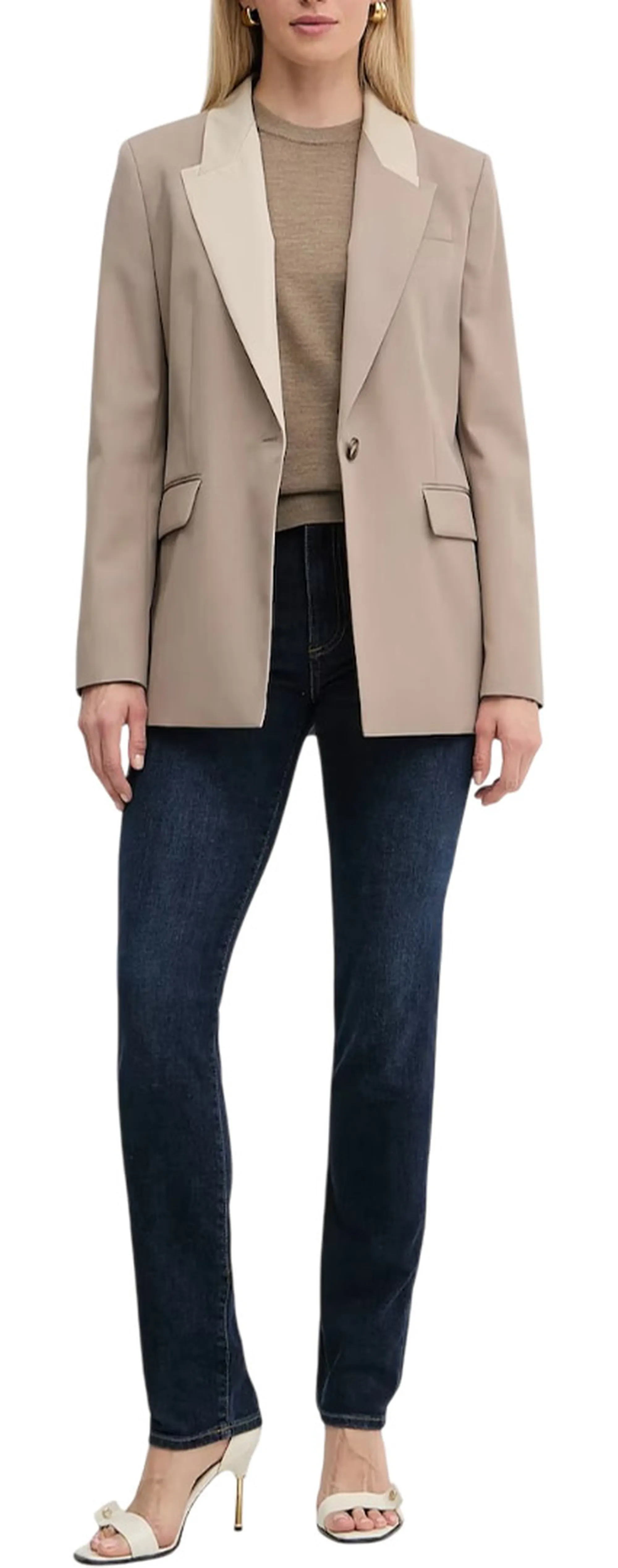 Michael Kors B'Merino Sweater' Taupe Mt5619D4Vr 155343