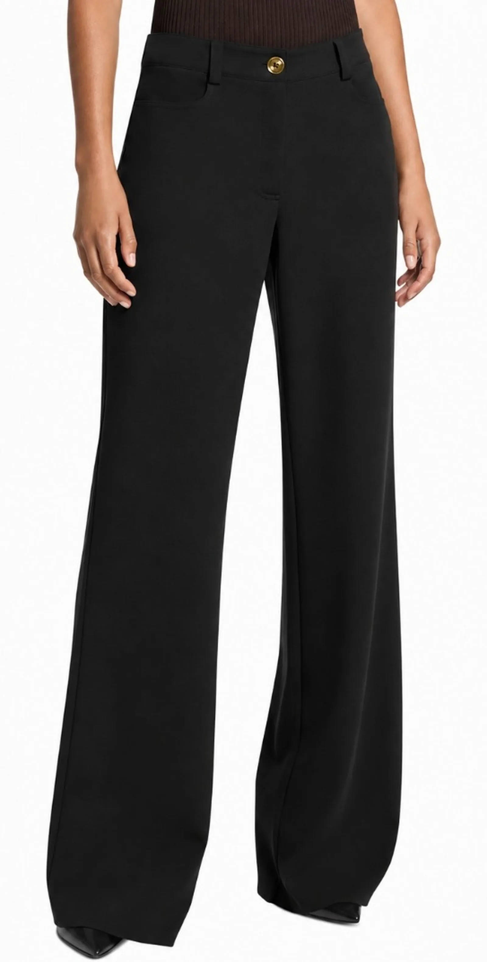 Michael Kors Pantalone High Rise Bootcut Nero Mf63120667 191858