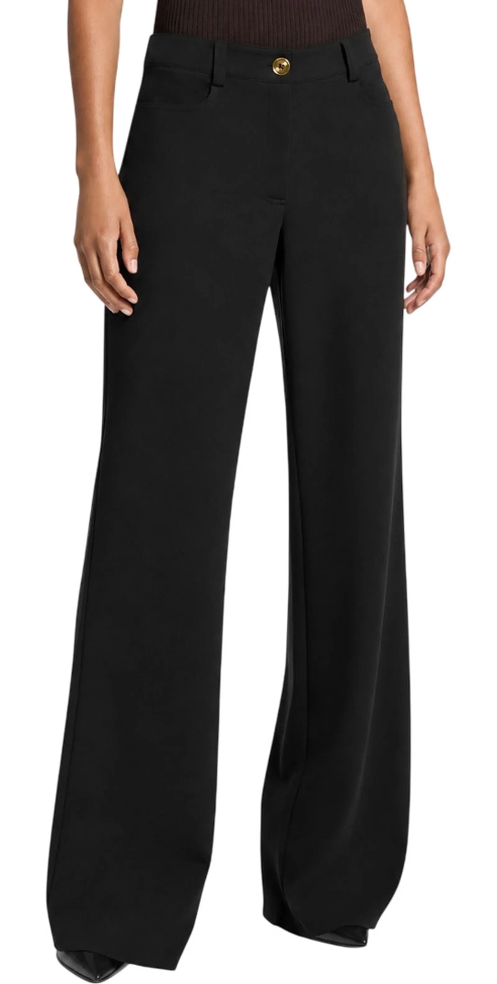 Michael Kors Pantalone High Rise Bootcut Nero Mf63120667 195629