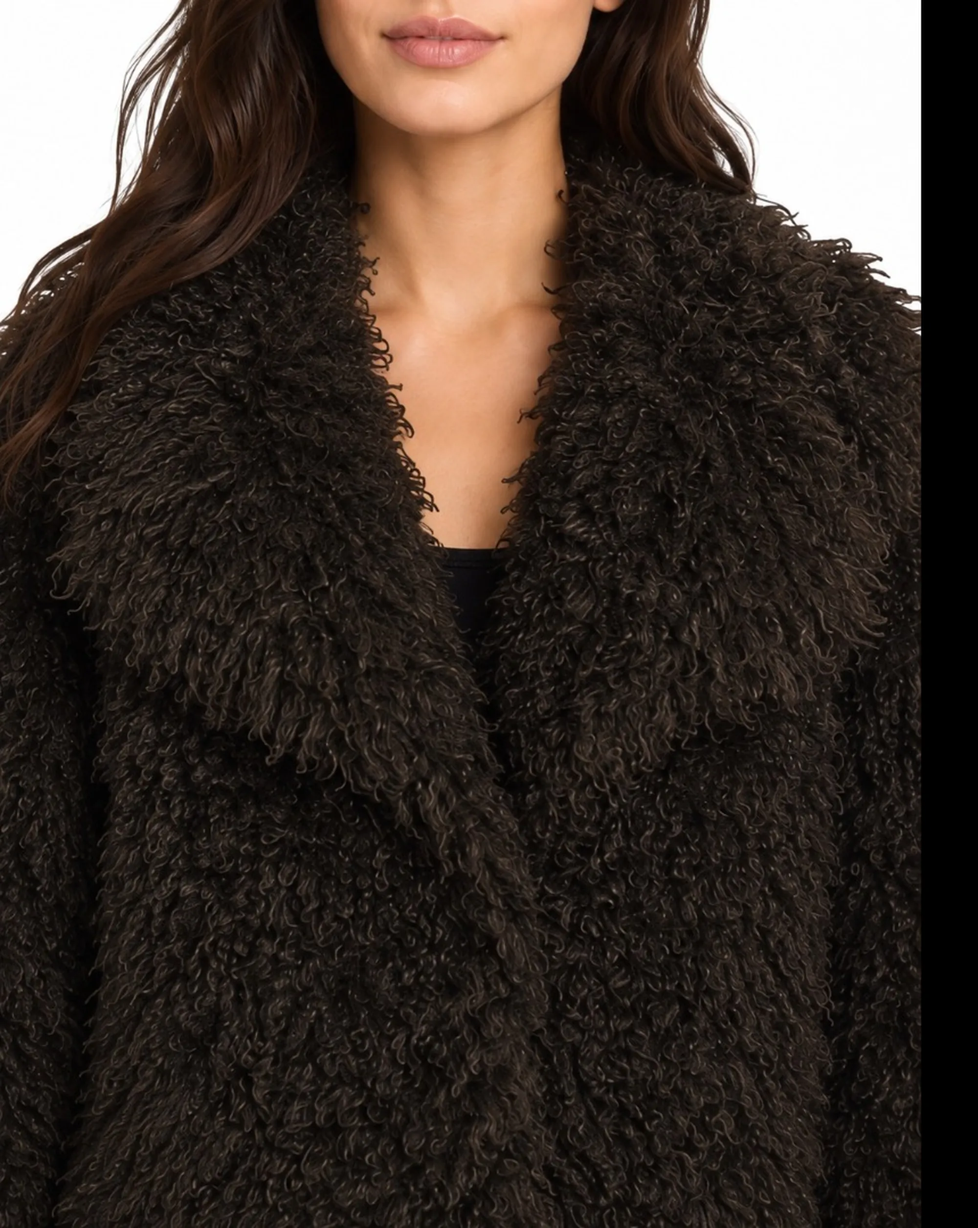 Michael Kors B'Crop Faux Fur' Chocolate Mf620J2Jsp 191524