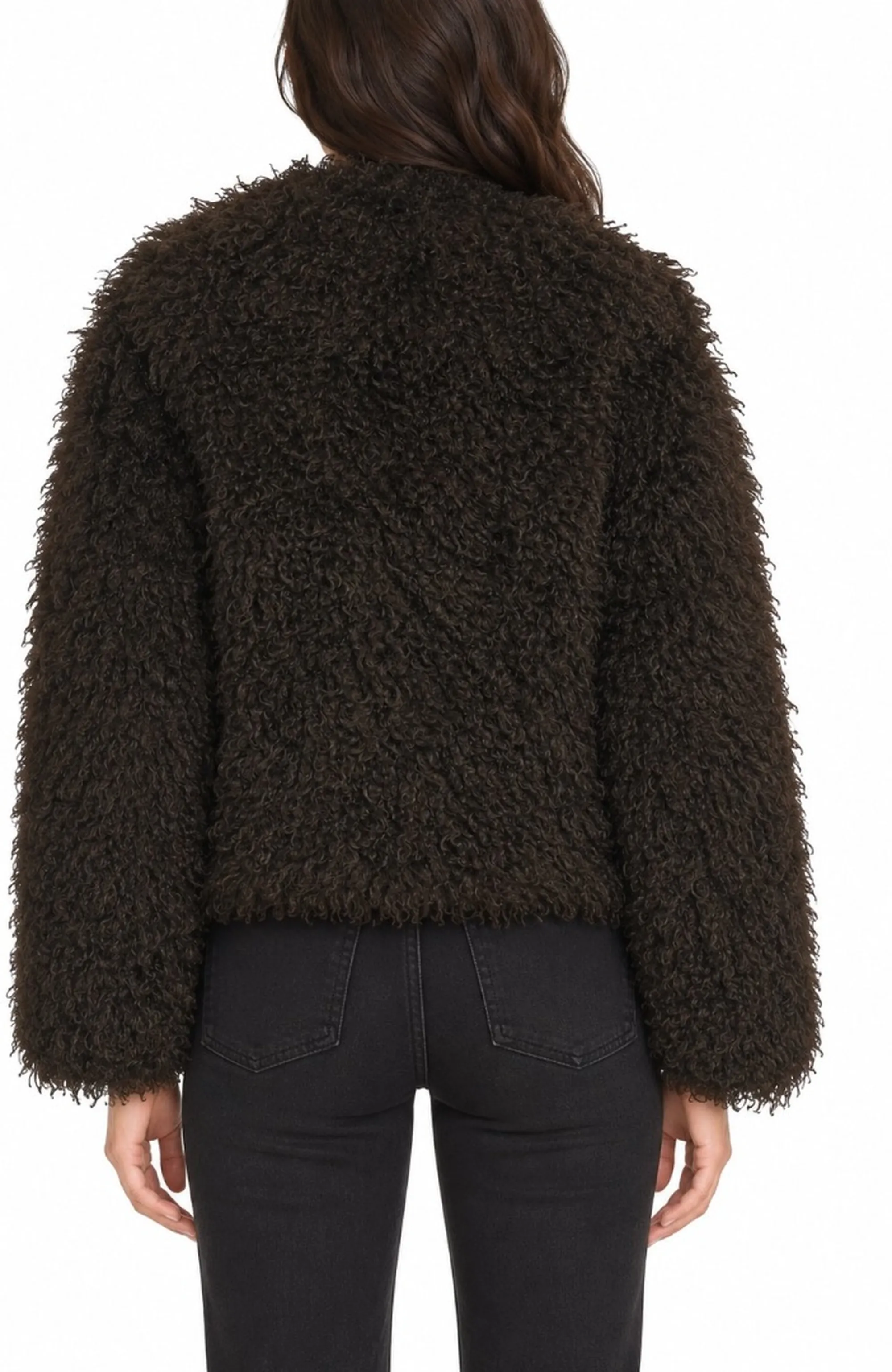 Michael Kors B'Crop Faux Fur' Chocolate Mf620J2Jsp 191525