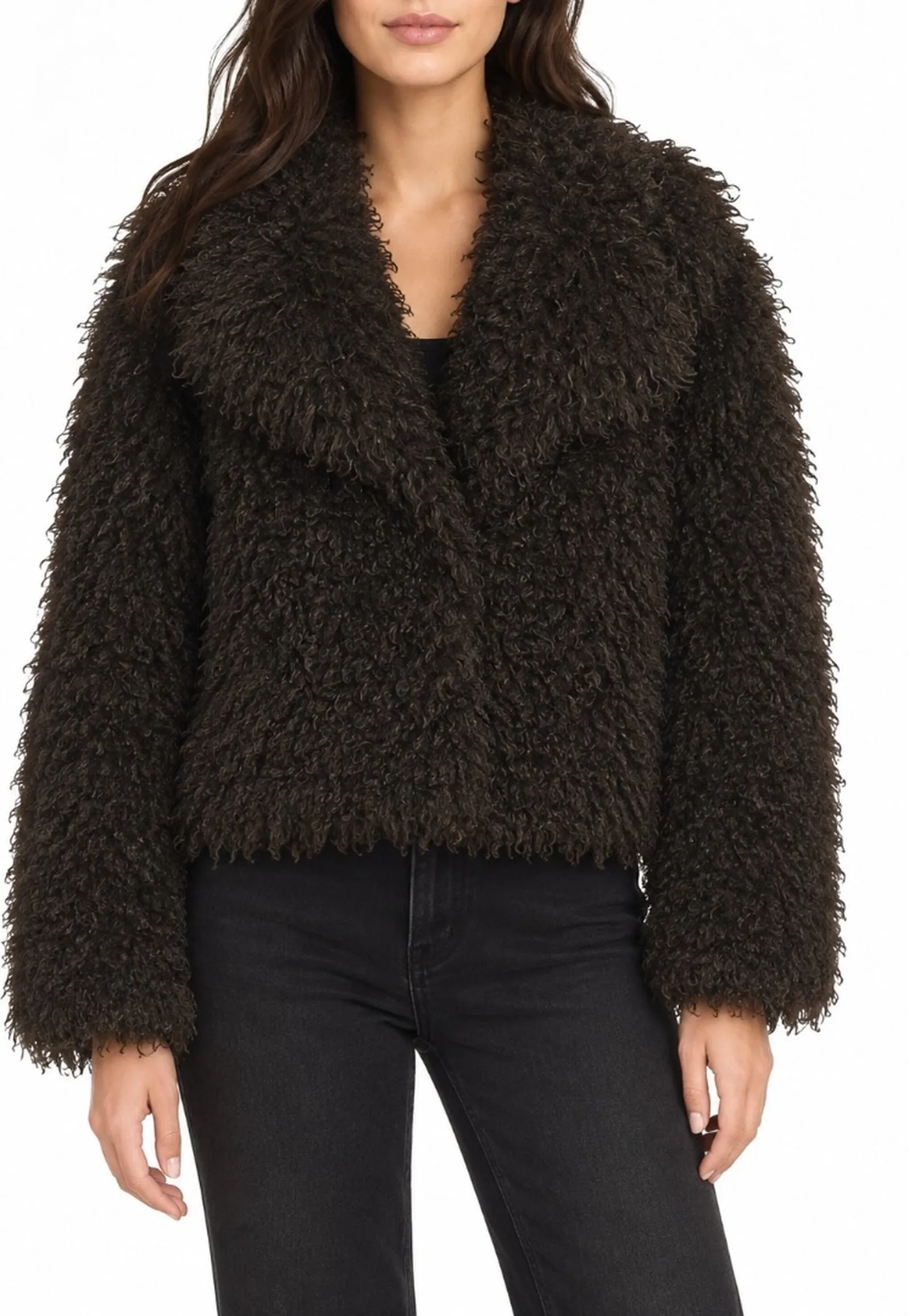 Michael Kors Pelliccia Sintetica Crop Cioccolato Mf620J2Jsp 191527