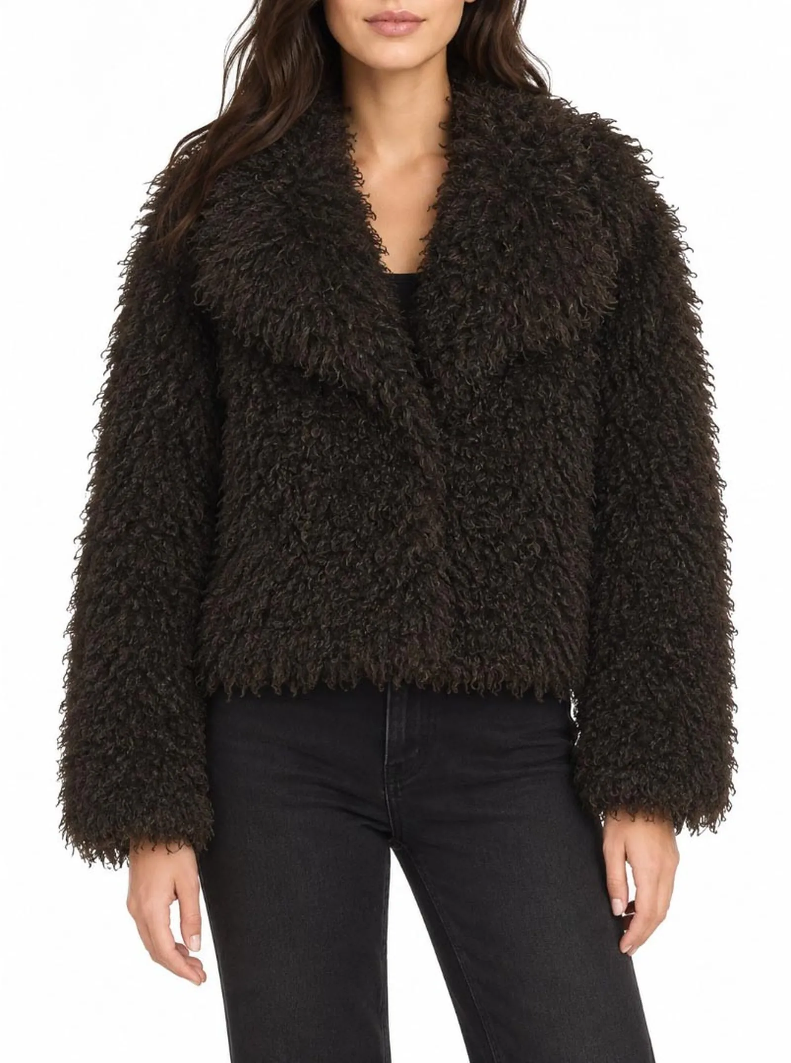Michael Kors Pelliccia Sintetica Crop Cioccolato Mf620J2Jsp 198985