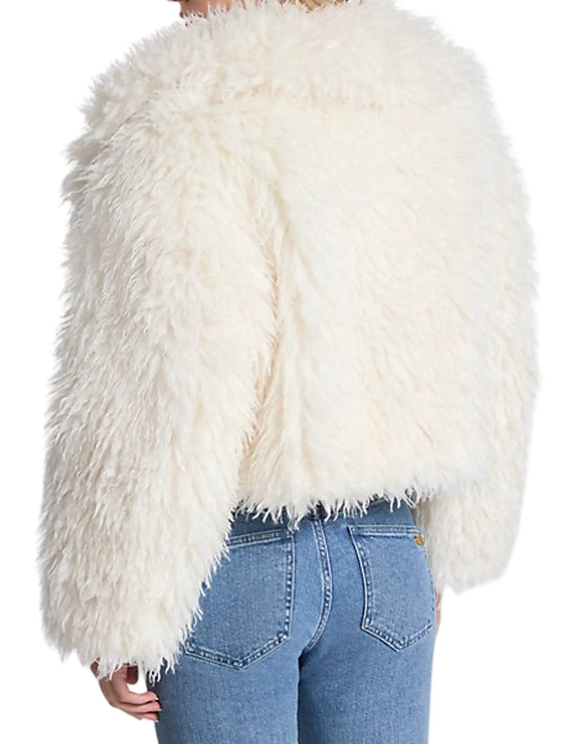 Michael Kors B'Cropped Faux Fur' Bone Mf520J2Jsp 160147