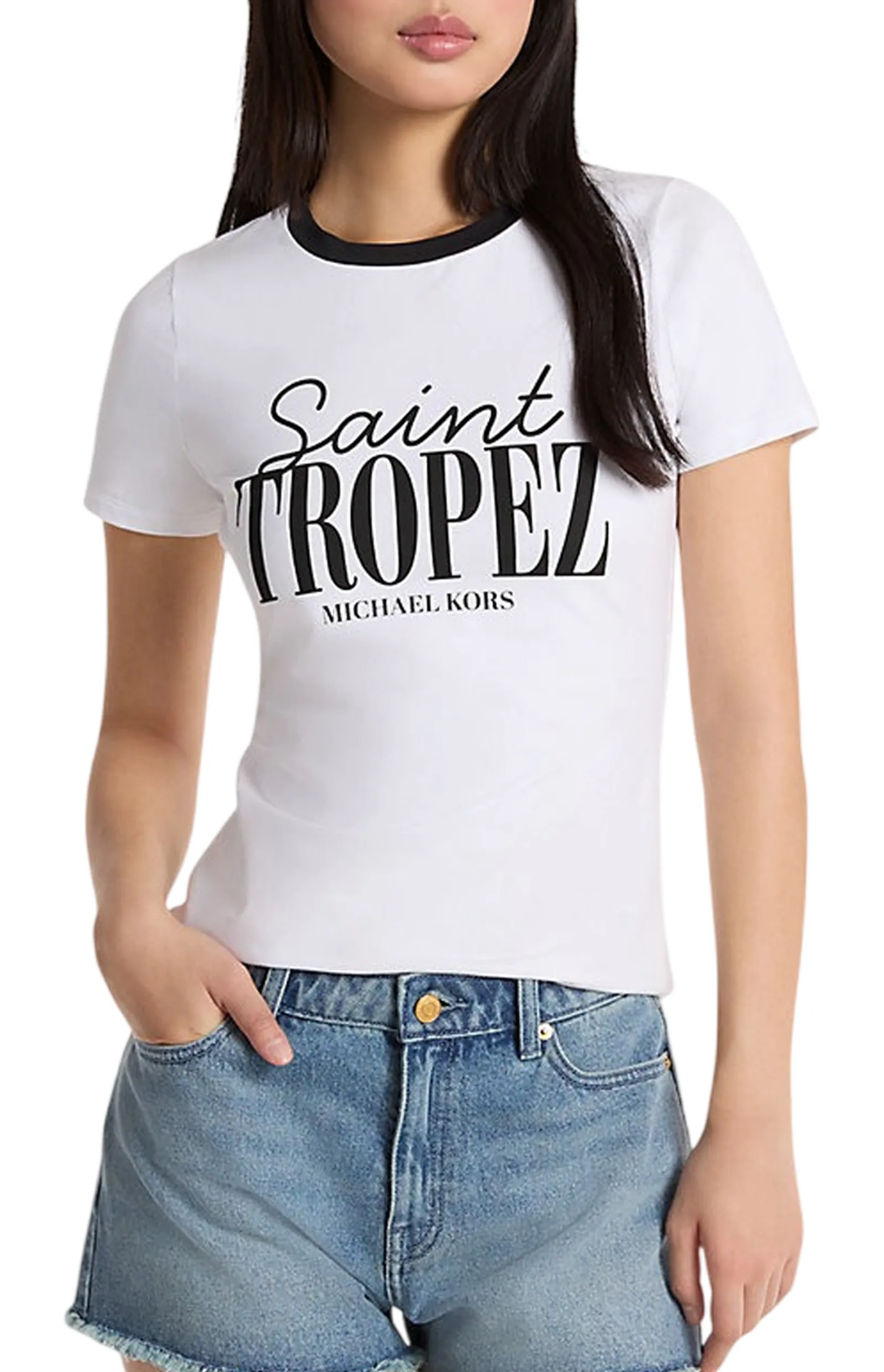 Michael Kors T-Shirt Bianco Ms6520Fanu 180910