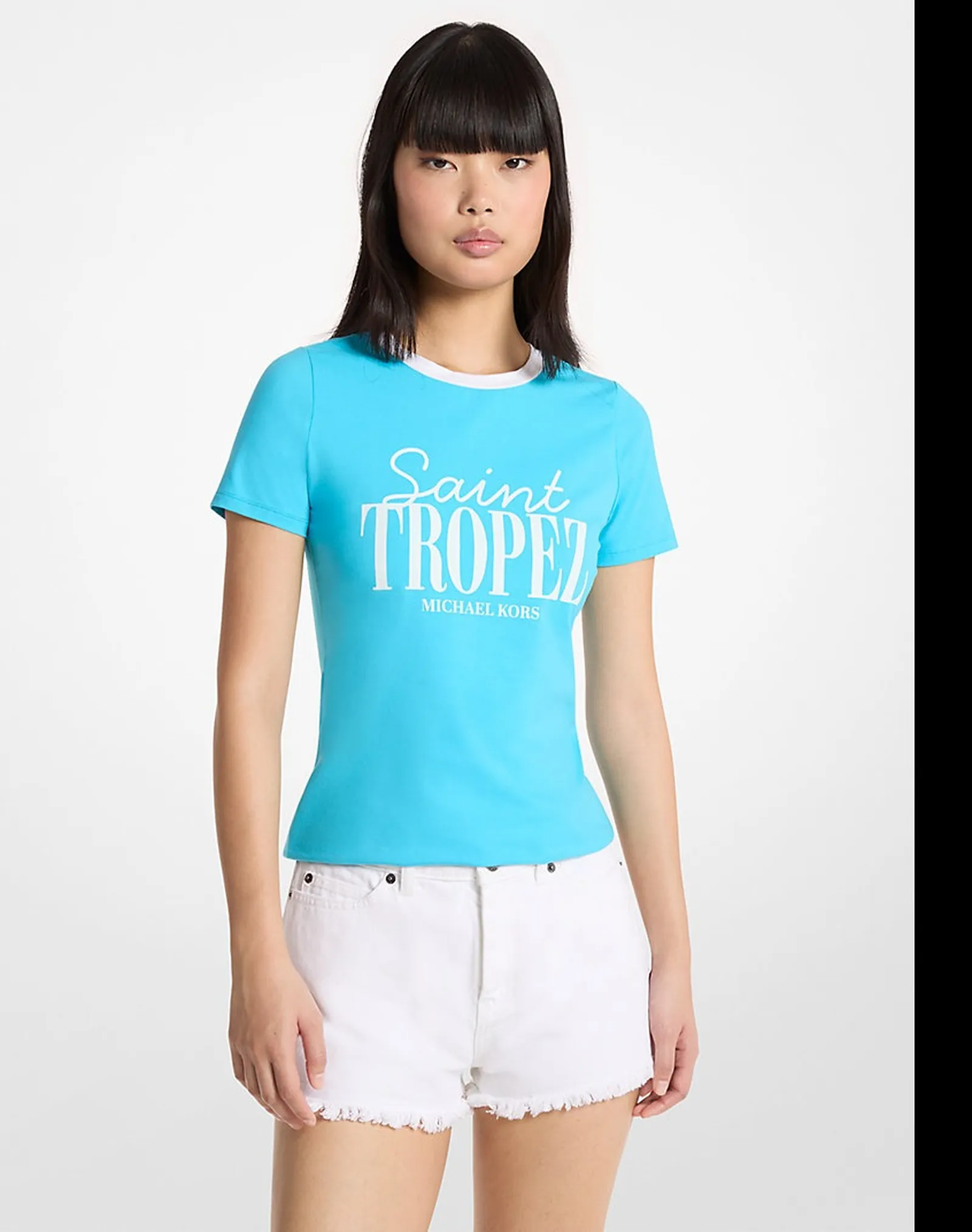 Michael Kors T-Shirt Turchese Ms6520Fanu 181534