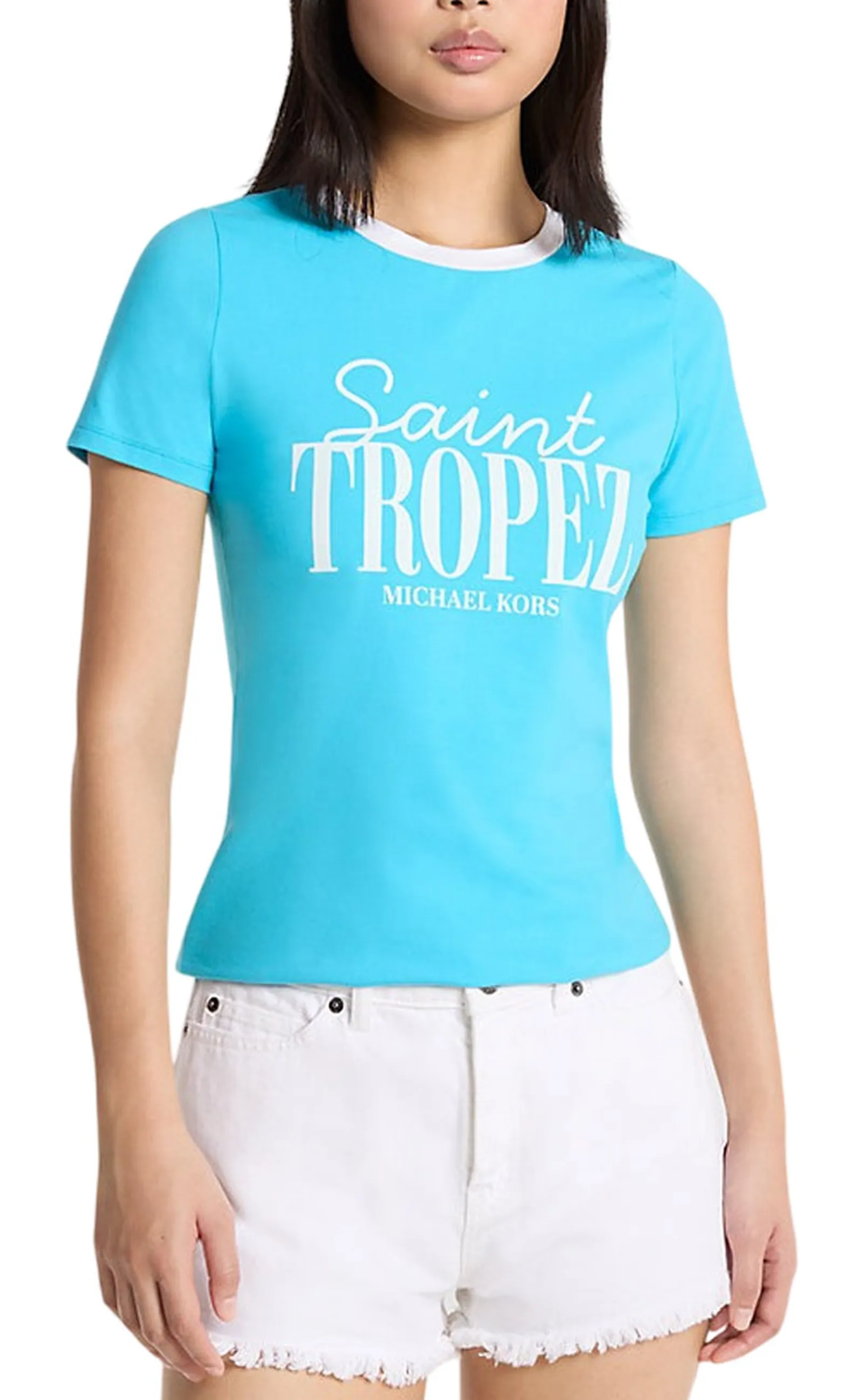 Michael Kors T-Shirt Turchese Ms6520Fanu 181571