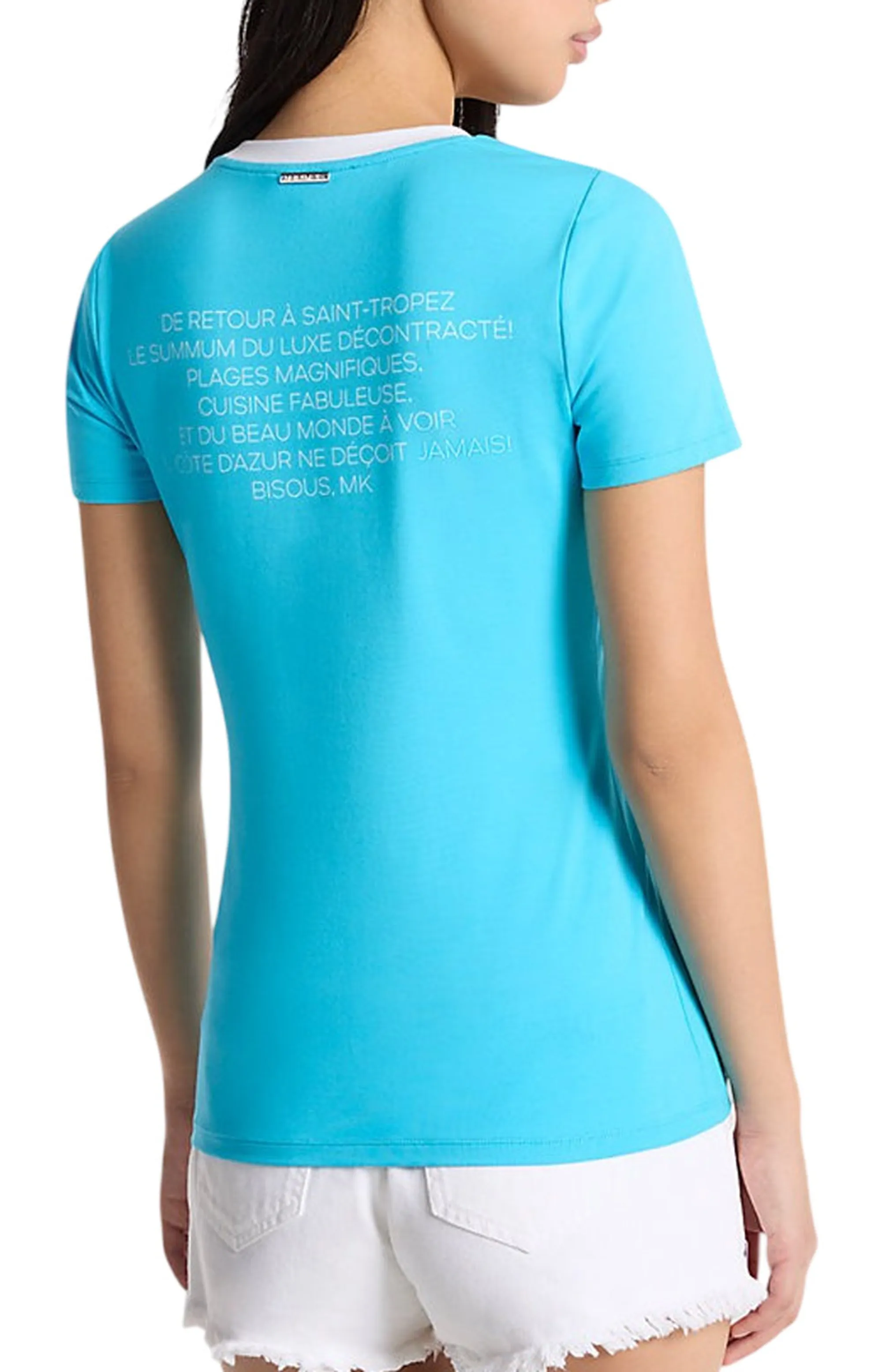 Michael Kors T-Shirt Turchese Ms6520Fanu 181572