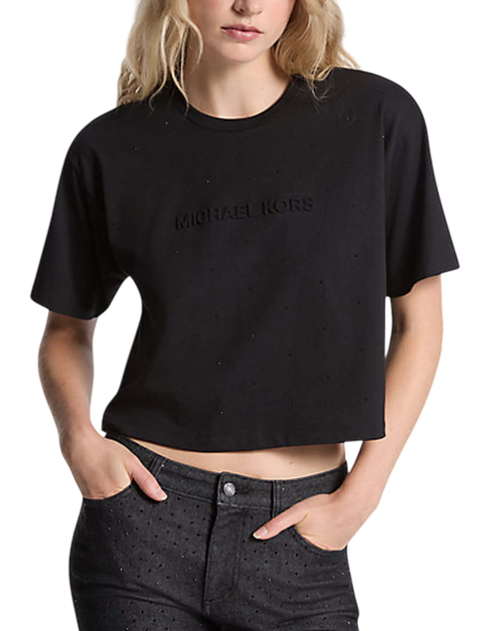 Michael Kors B'T-Shirt Micheal Kors' Black Mf551Tr2Zu 163247