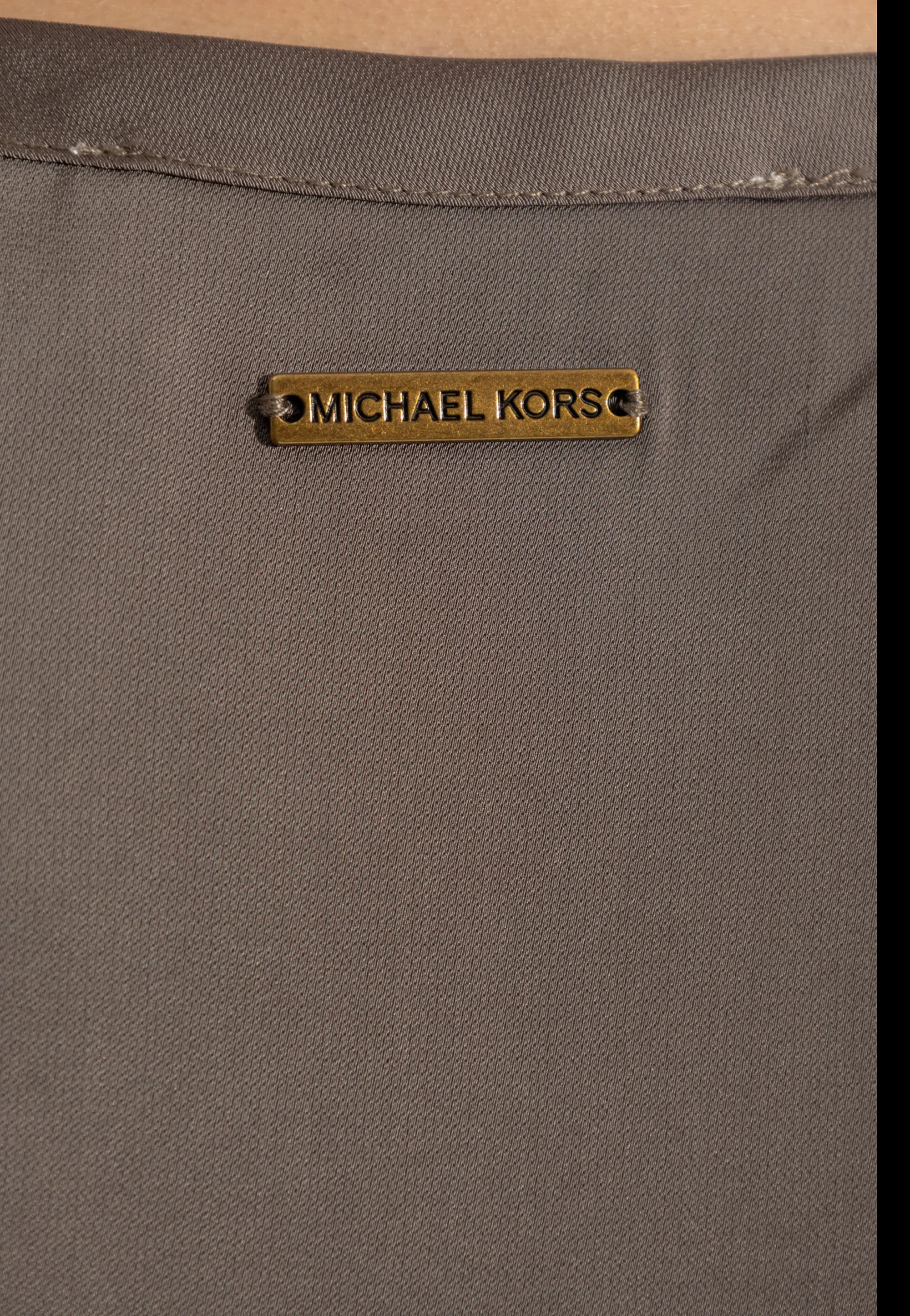 Michael Kors B'Satin Racing Top' Beige Mt540Txayj 154997