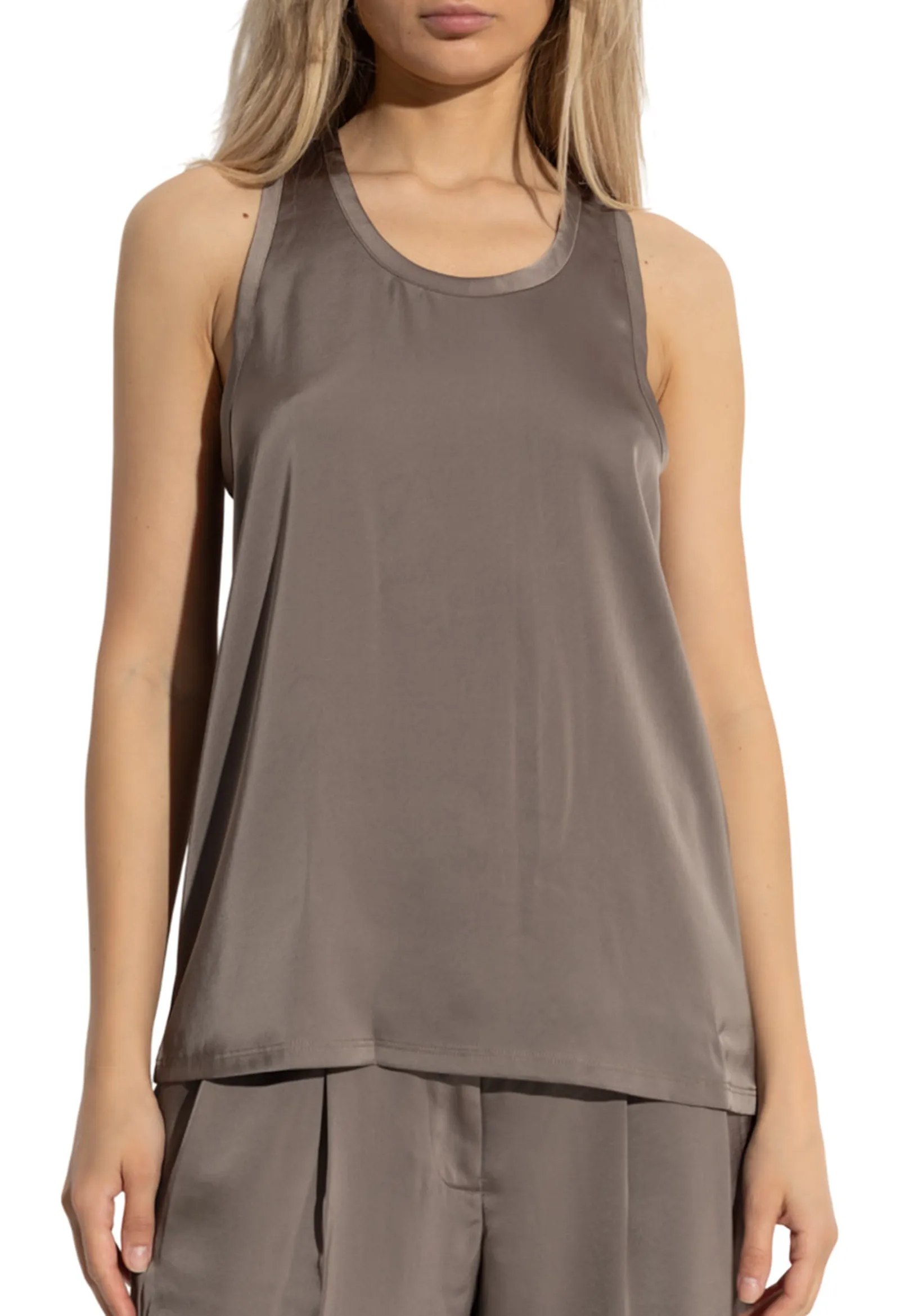 Michael Kors Top Vogatore In Raso Beige Mt540Txayj 155033