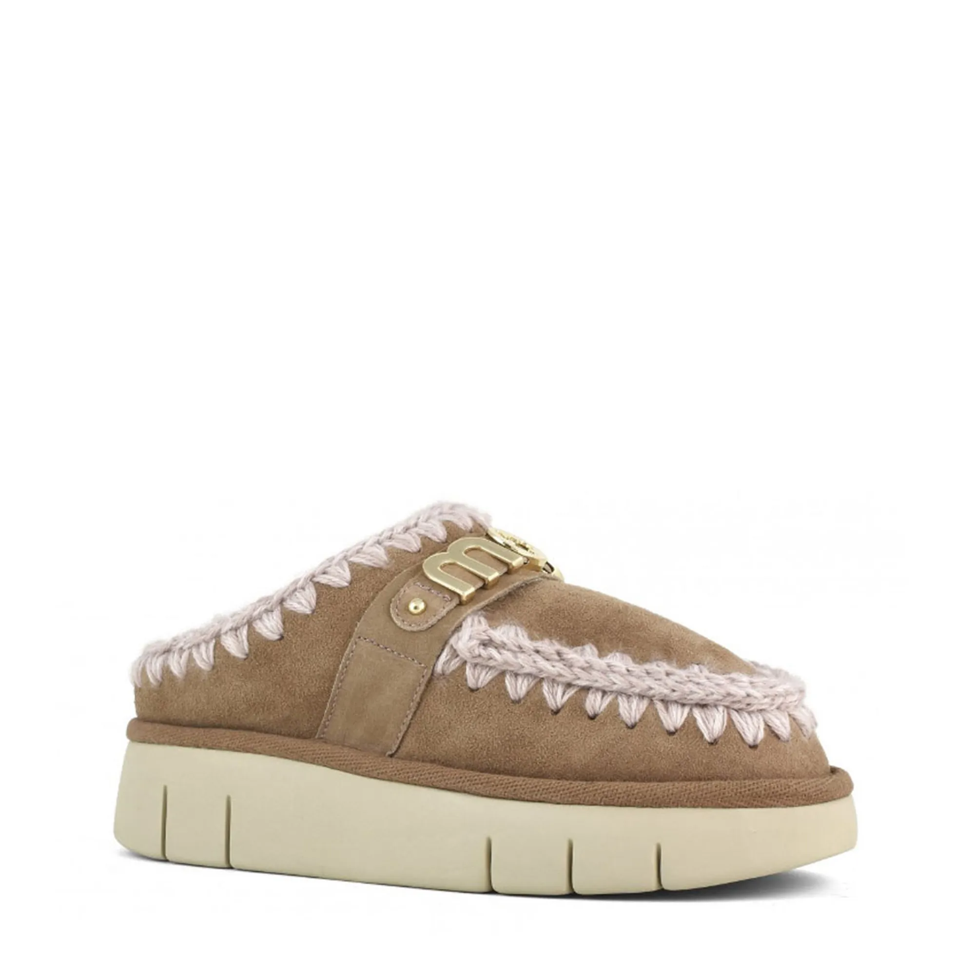 Mou B'Bounce Clog Metal Logo' Beige Mu.Fw531001A 165536