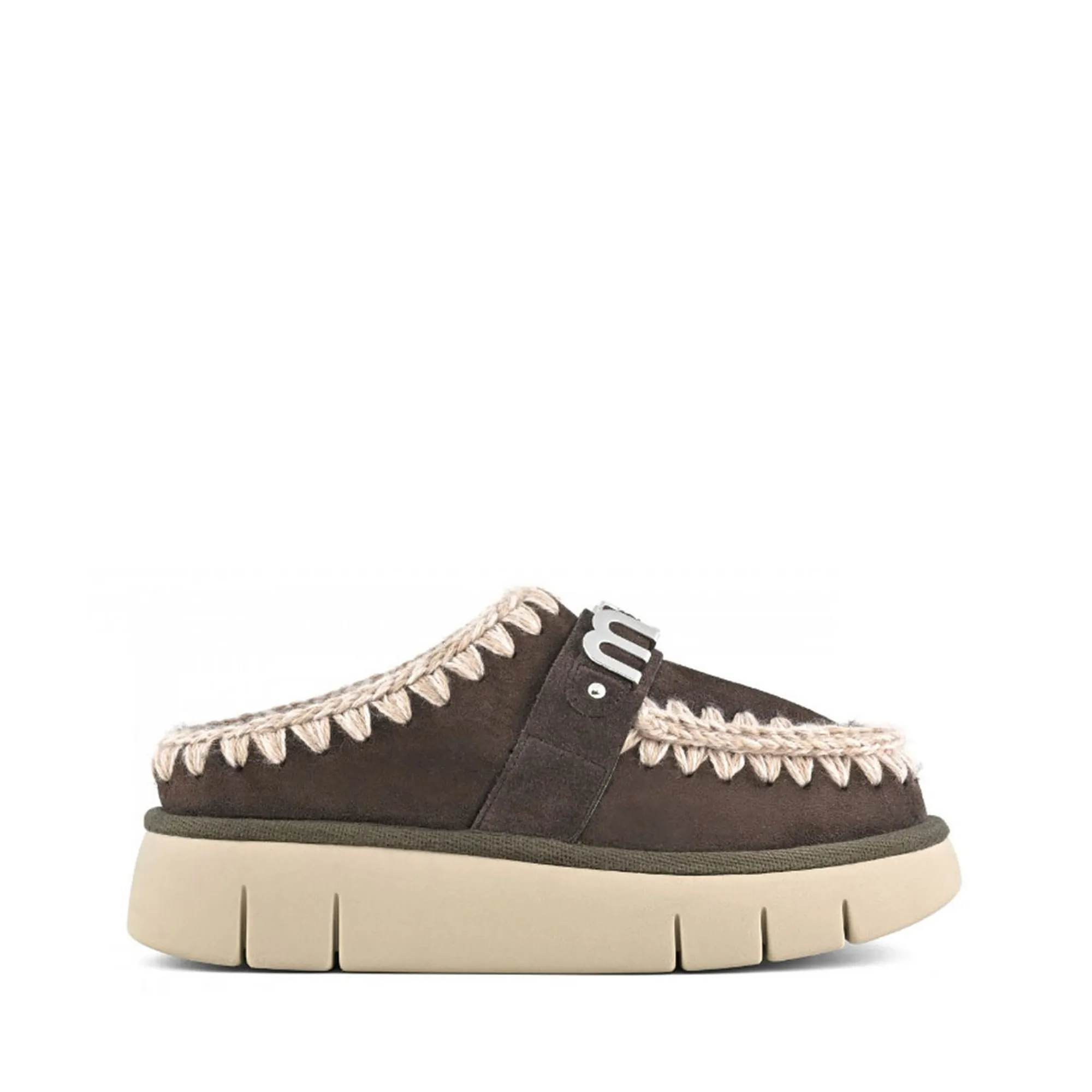Mou B'Bounce Clog Metal Logo' Mocha Mu.Fw531001A 165539
