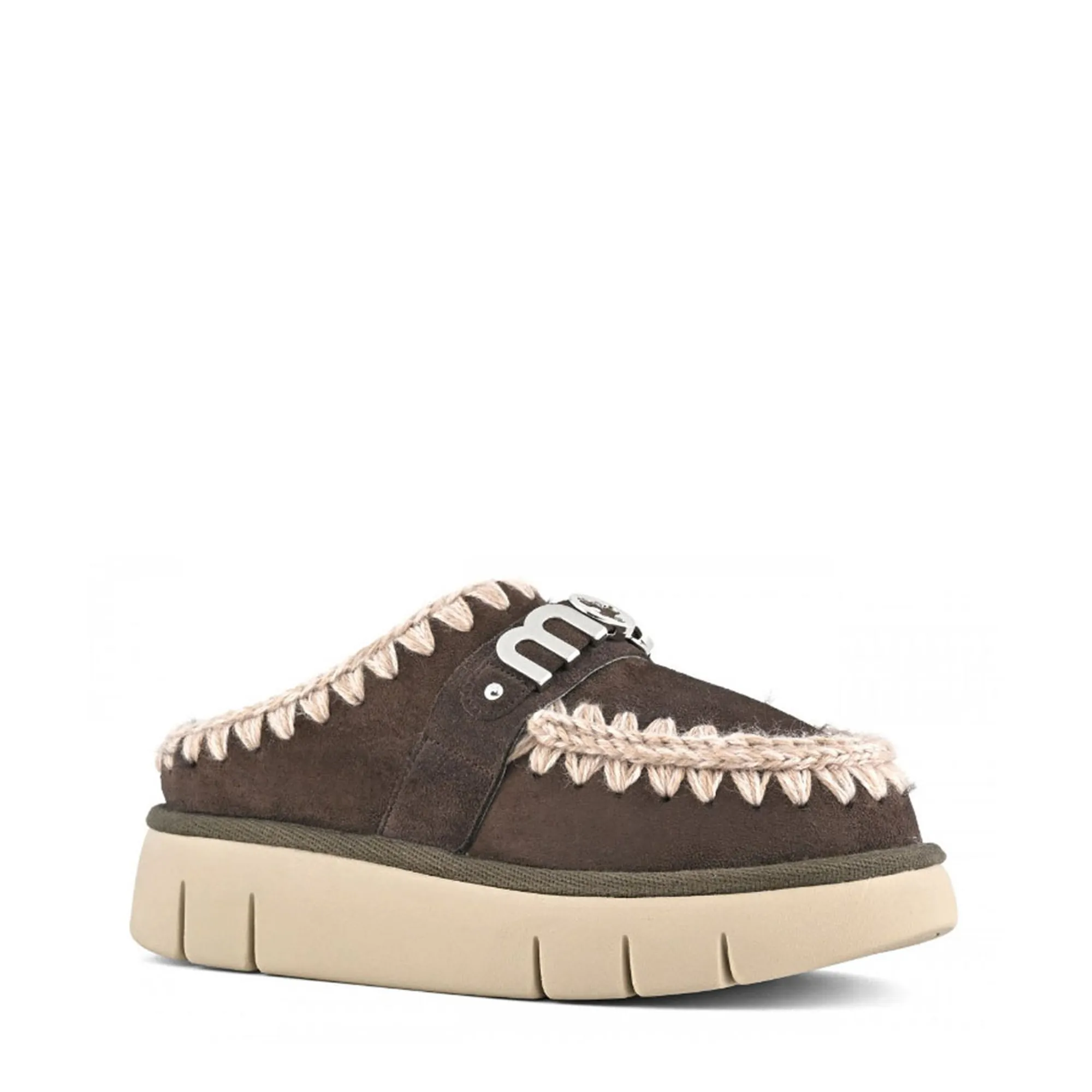 Mou B'Bounce Clog Metal Logo' Mocha Mu.Fw531001A 165542
