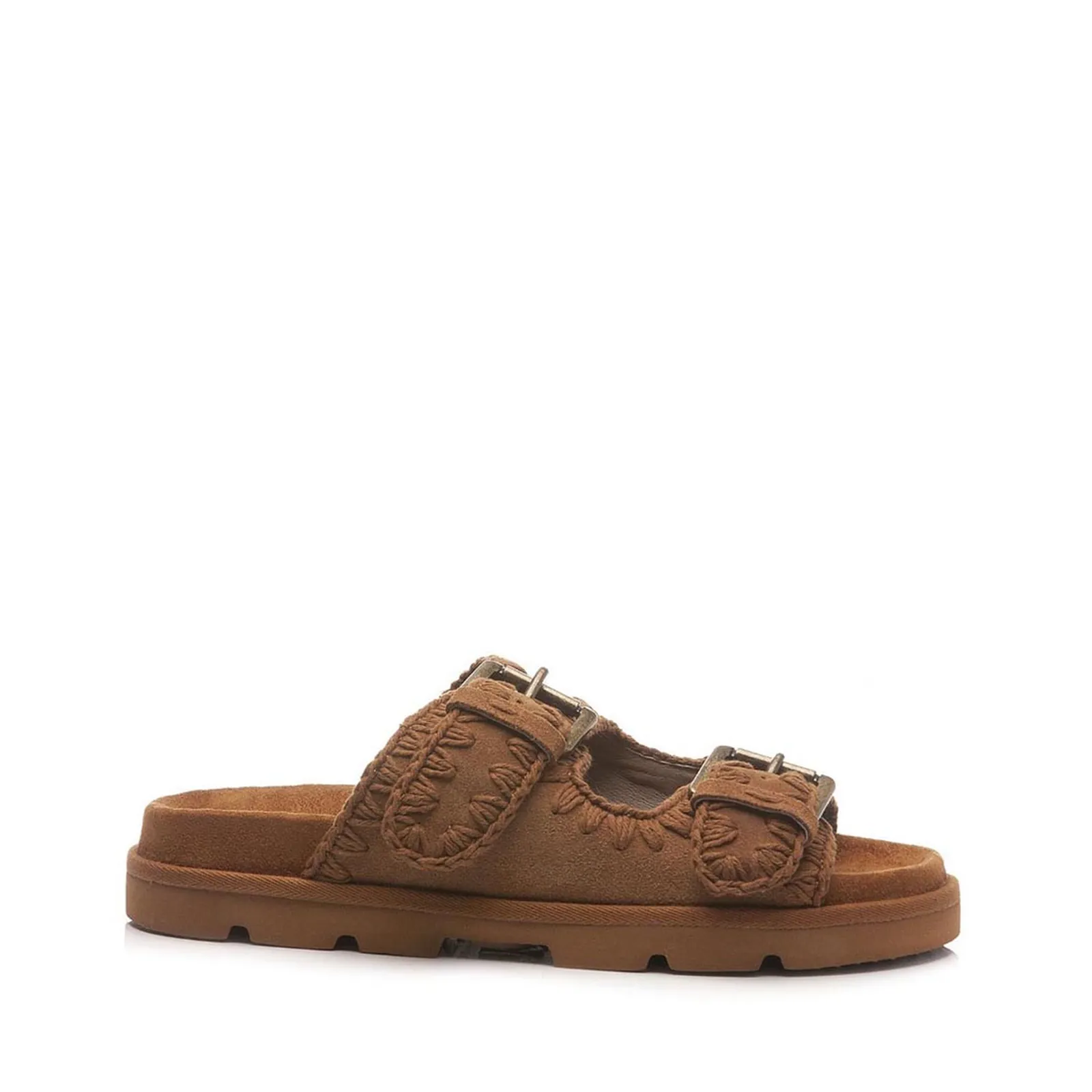 Mou Sandalo Low Bio Two Buckles Monochrome Cognac Mu.Sw631000A 151490