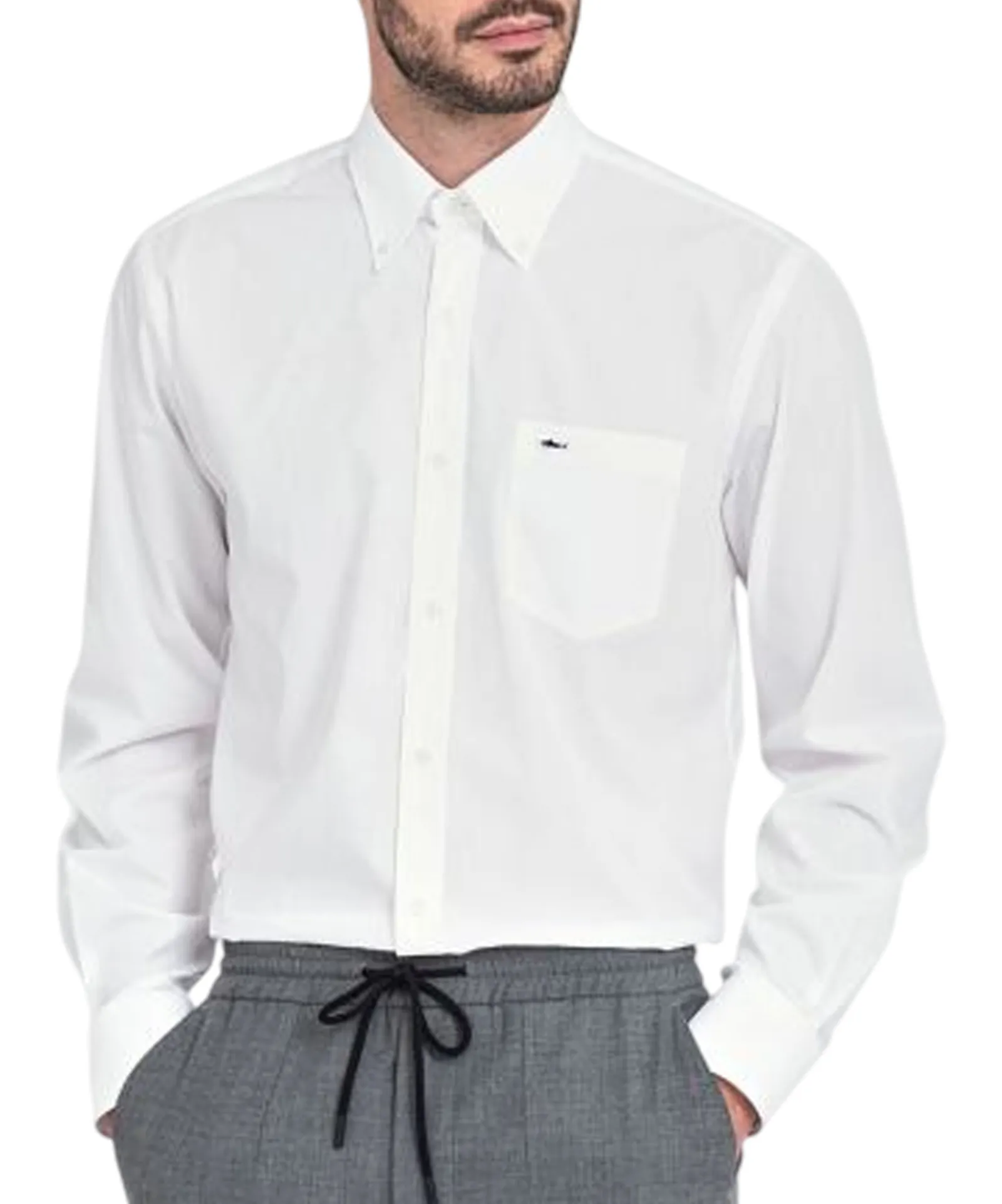 Paul E Shark Camicia In Popoline Di Cotone Bianco C0P3001 183983