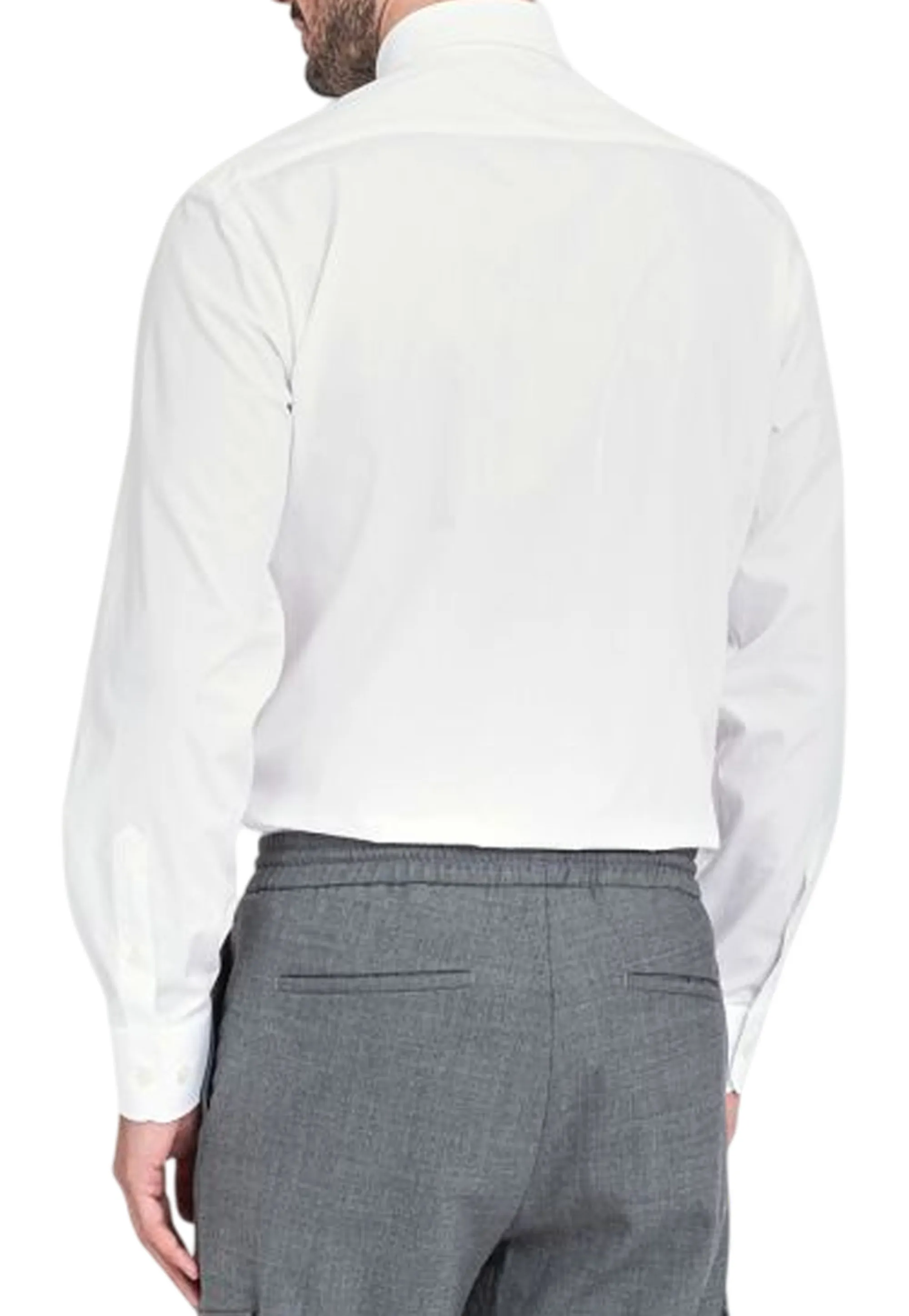 Paul E Shark Camicia In Popoline Di Cotone Bianco C0P3001 183984