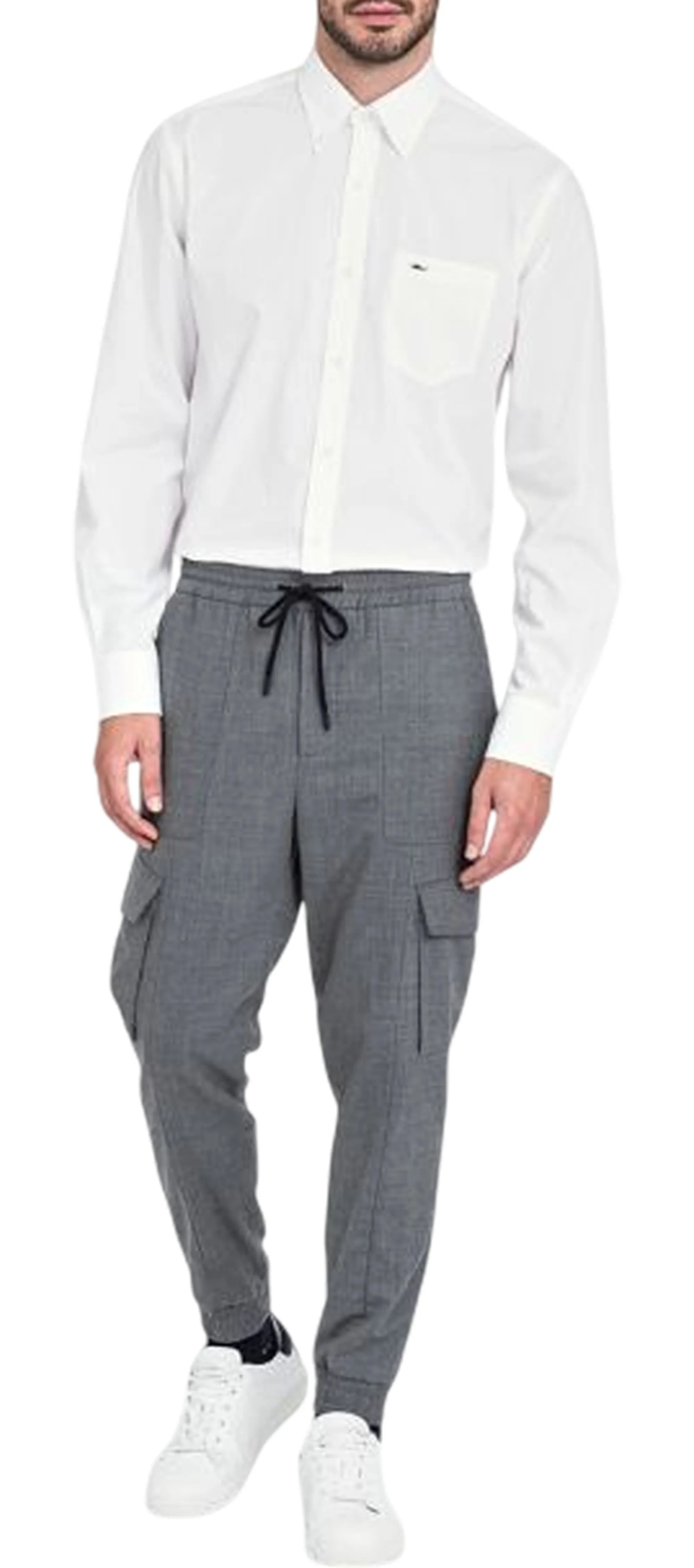 Paul E Shark Camicia In Popoline Di Cotone Bianco C0P3001 183985
