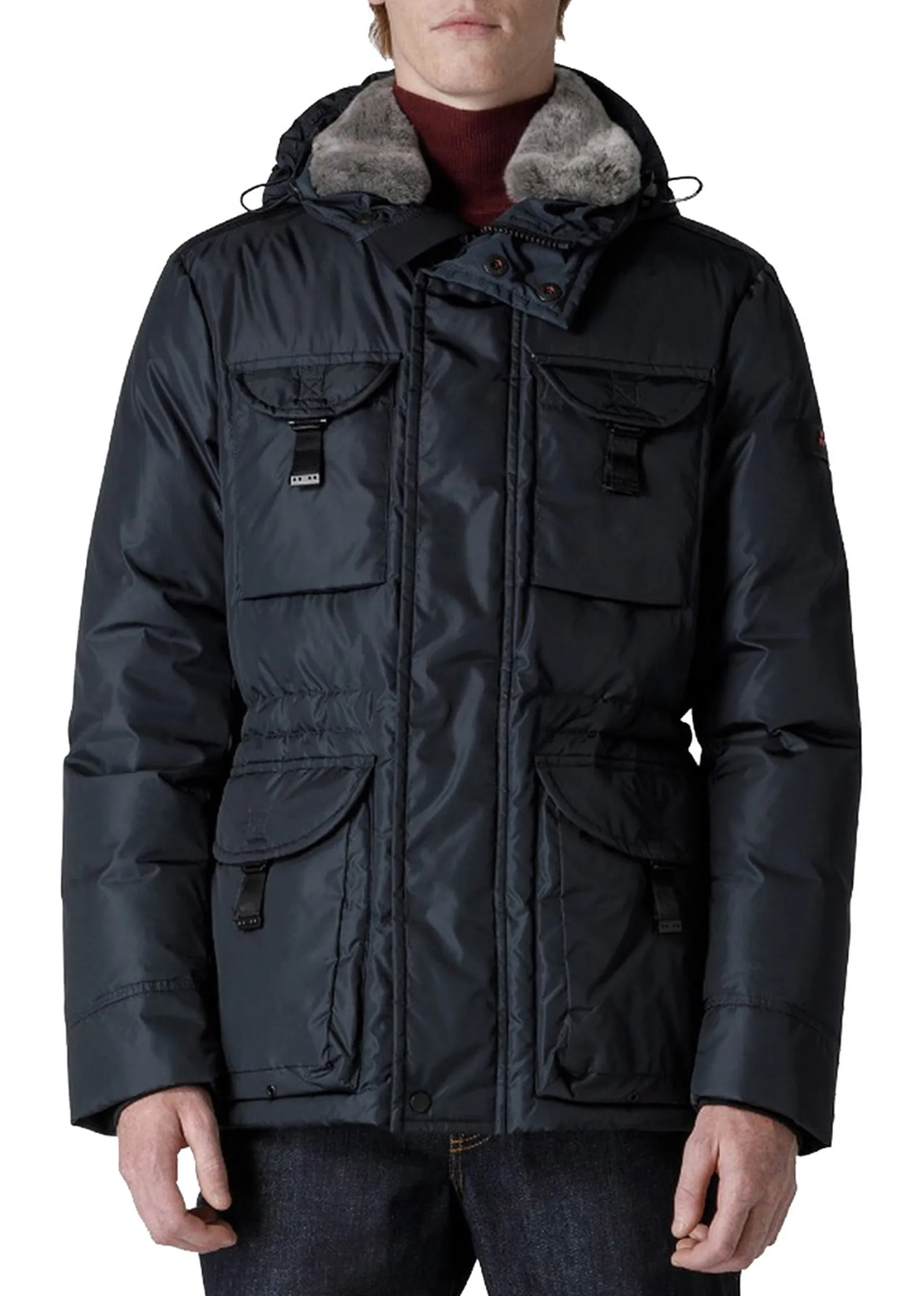 Peuterey Giubbino Aiptek Nbe 03 Fur Blu Peu4115 50586