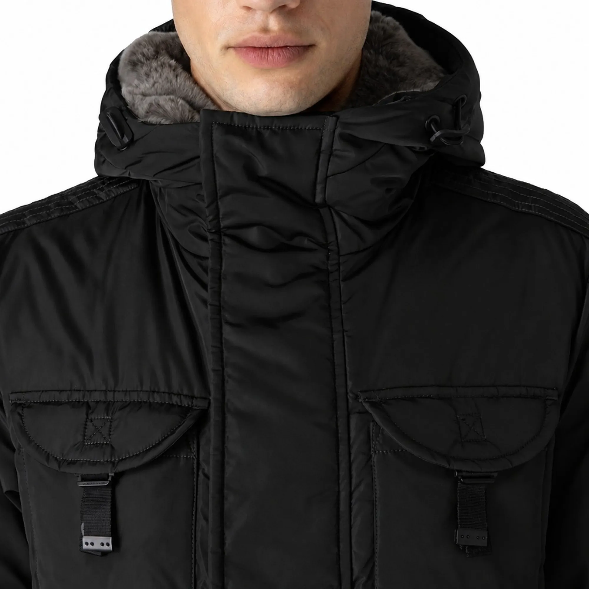 Peuterey B'Aiptek Nbe 03 Fur Jacket' Black Peu4115 200710