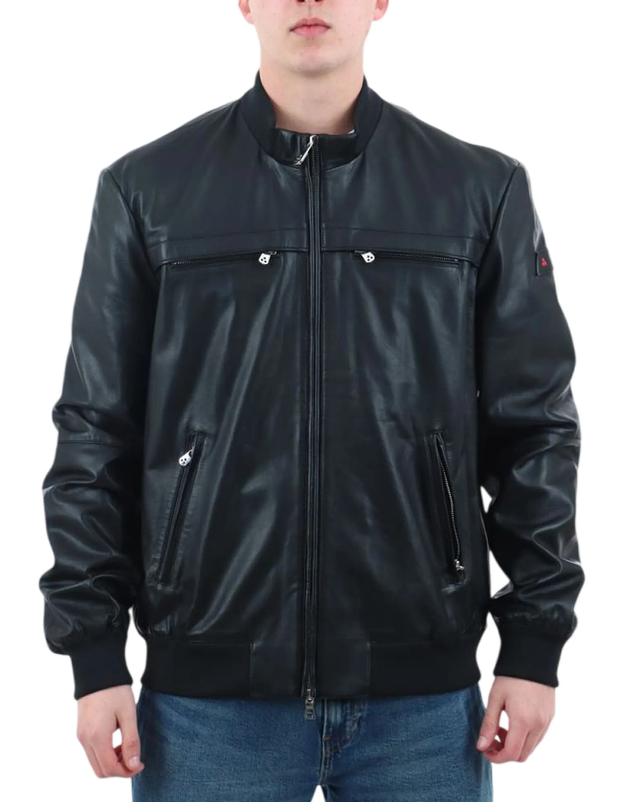 Peuterey B'Sands Leather Jacket Ss 07' Black Peu5411 178370