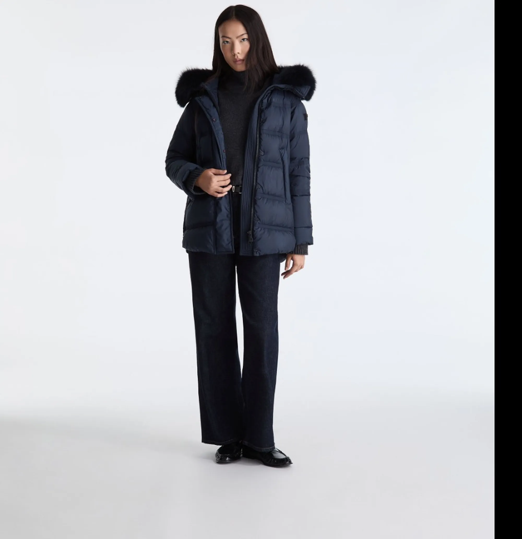 Peuterey Giubbino Takan Mqn 04 Fur Blu Ped5439 192308