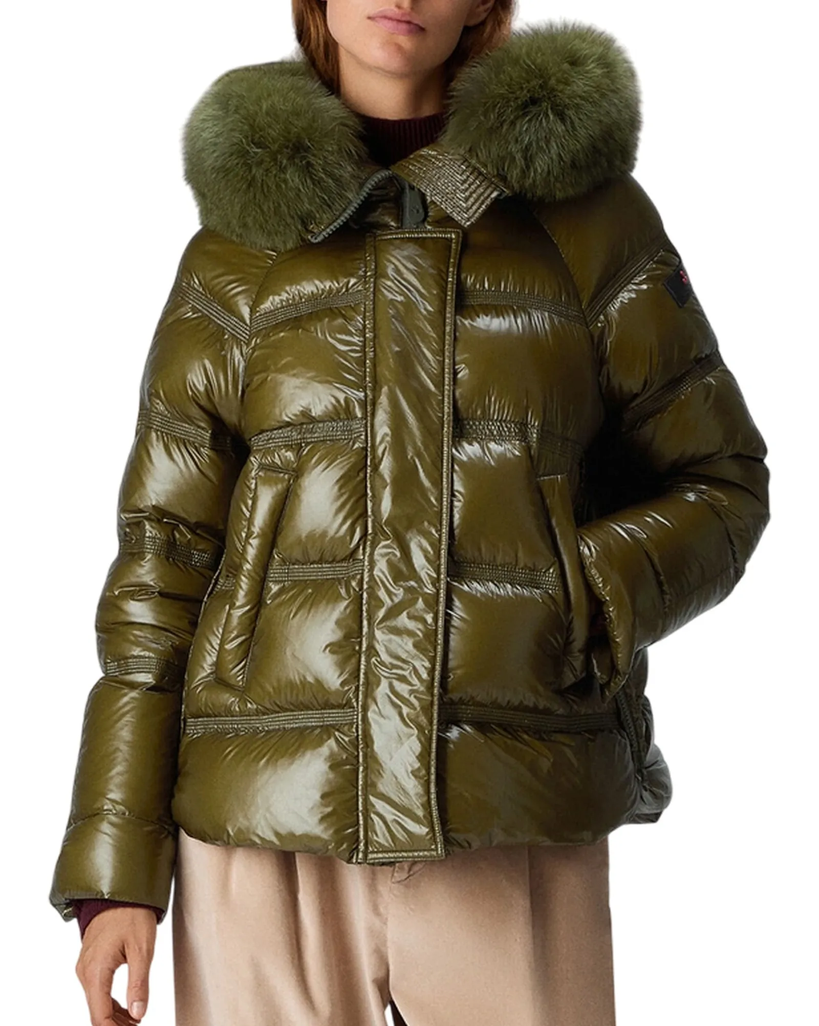 Peuterey Giubbino Takan Rp Mid Fur Verde Edera Ped5123 160235