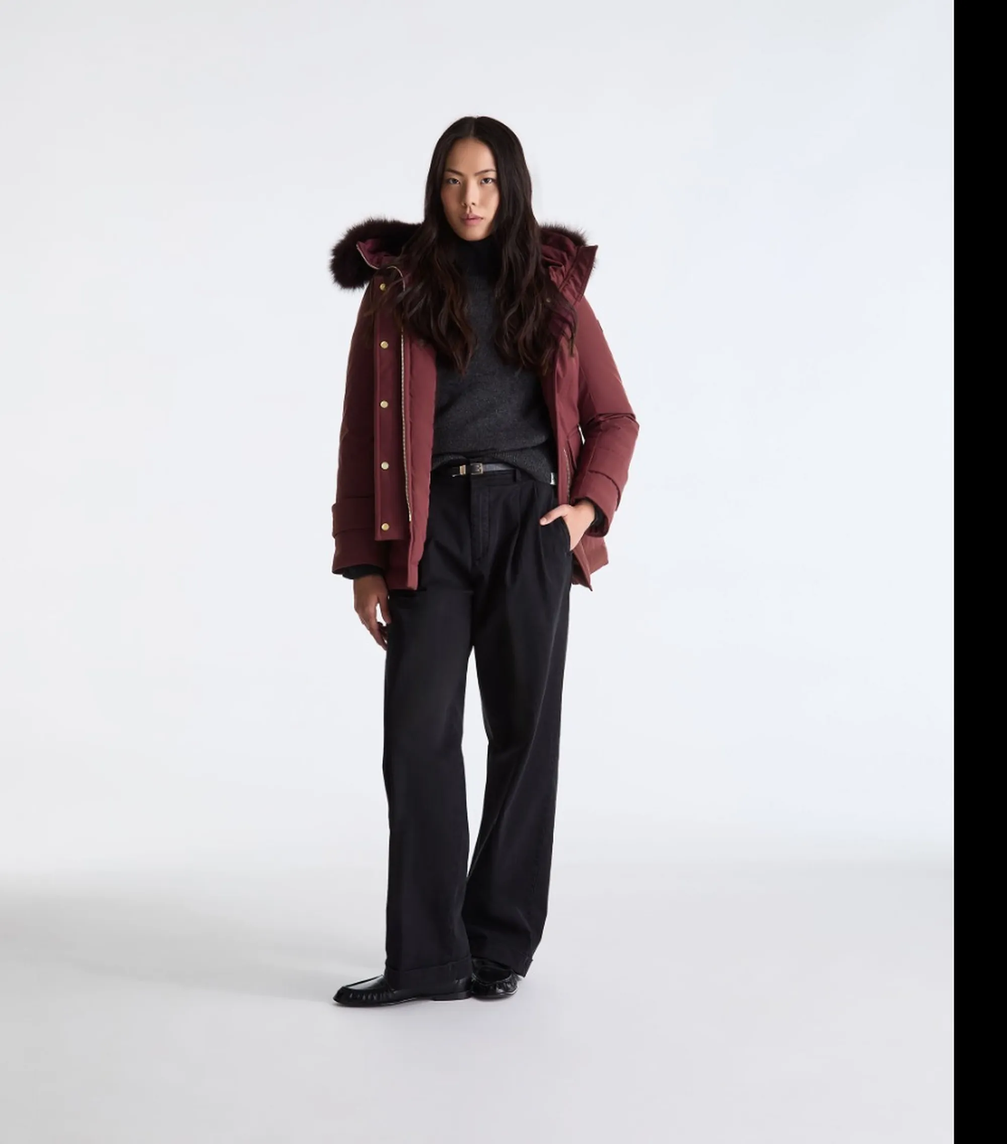 Peuterey B'Parka Buriram Srtr Grs Fur' Plum Red Ped5742 192355