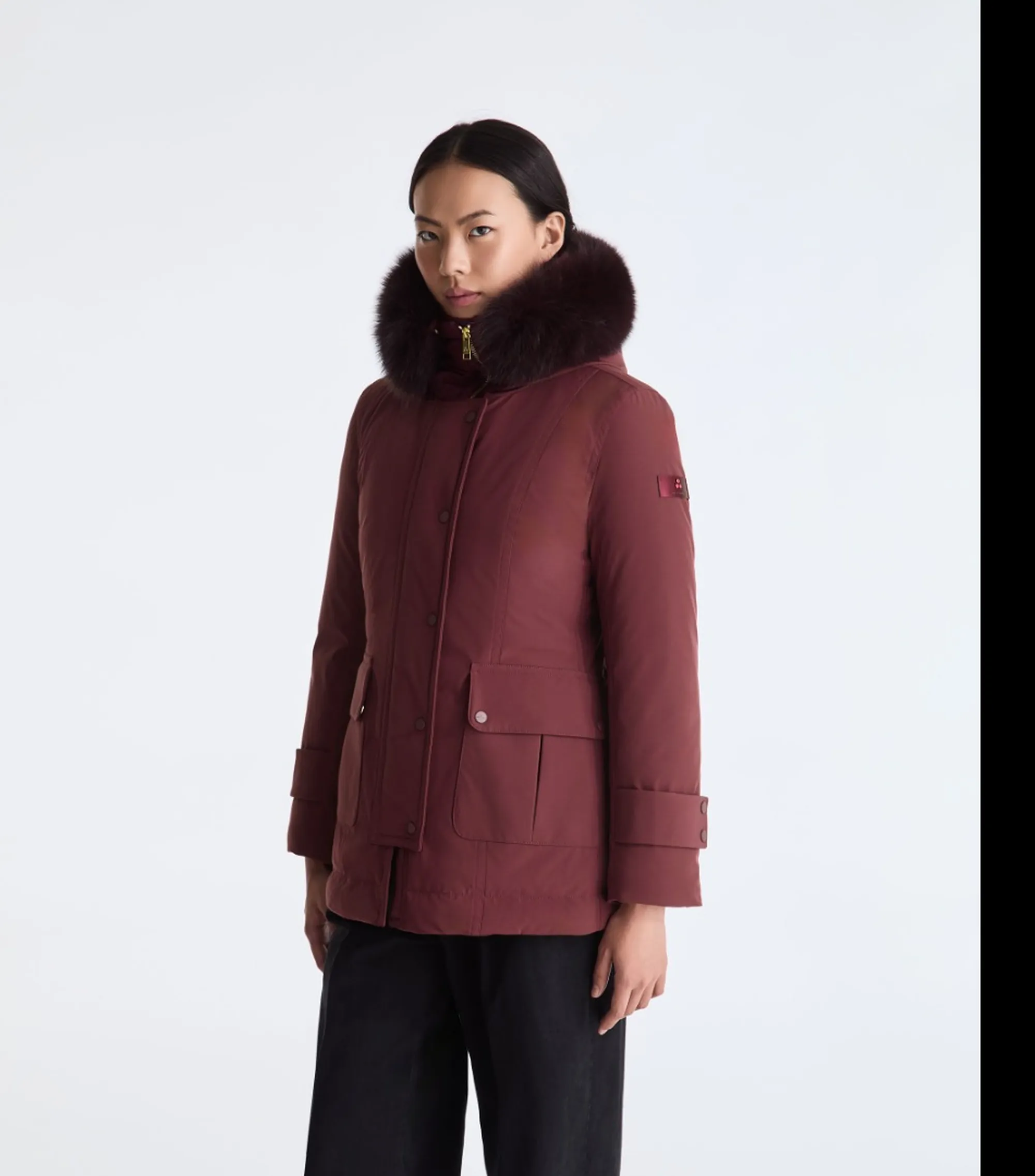 Peuterey B'Parka Buriram Srtr Grs Fur' Plum Red Ped5742 192356