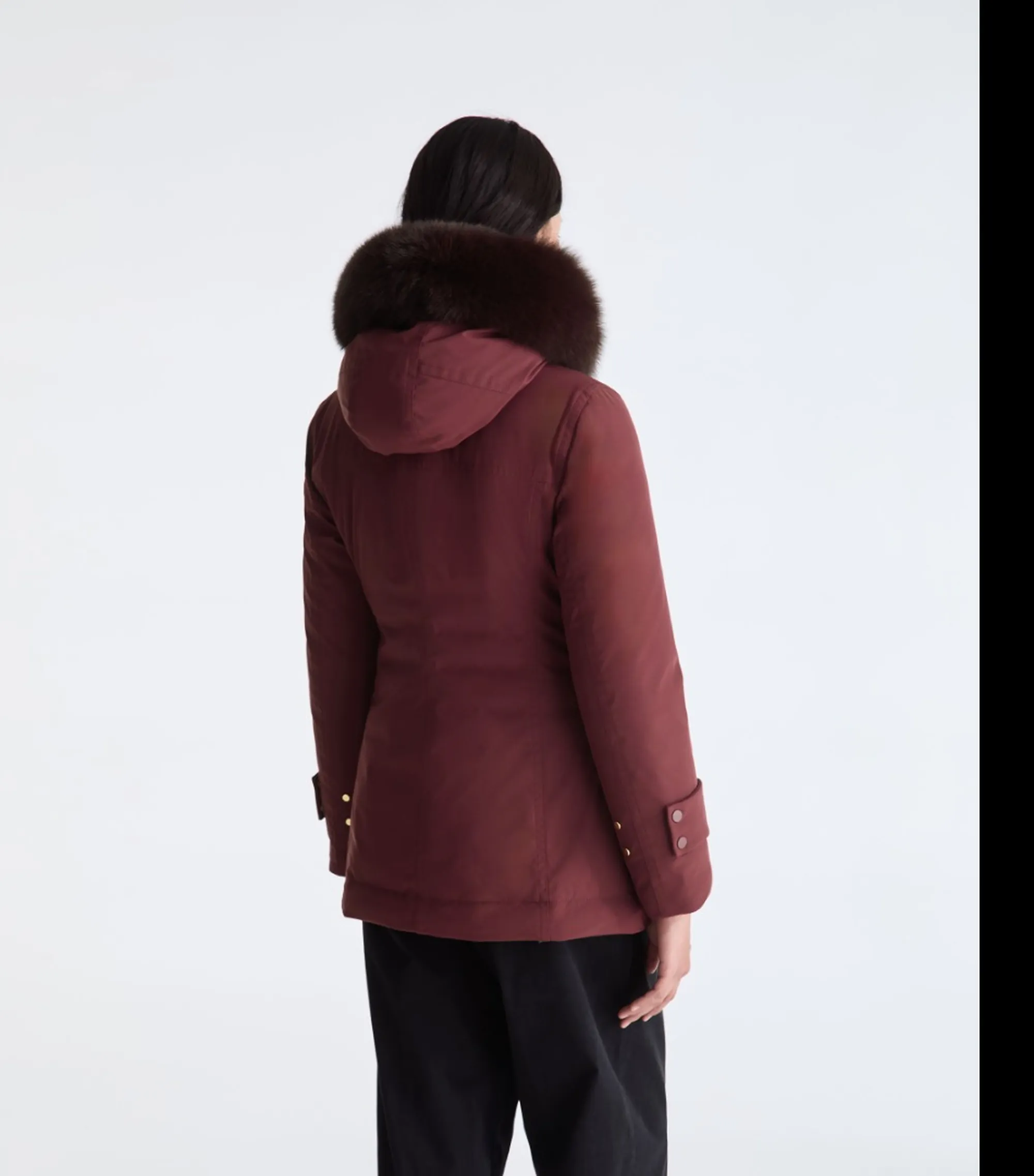 Peuterey B'Parka Buriram Srtr Grs Fur' Plum Red Ped5742 192358