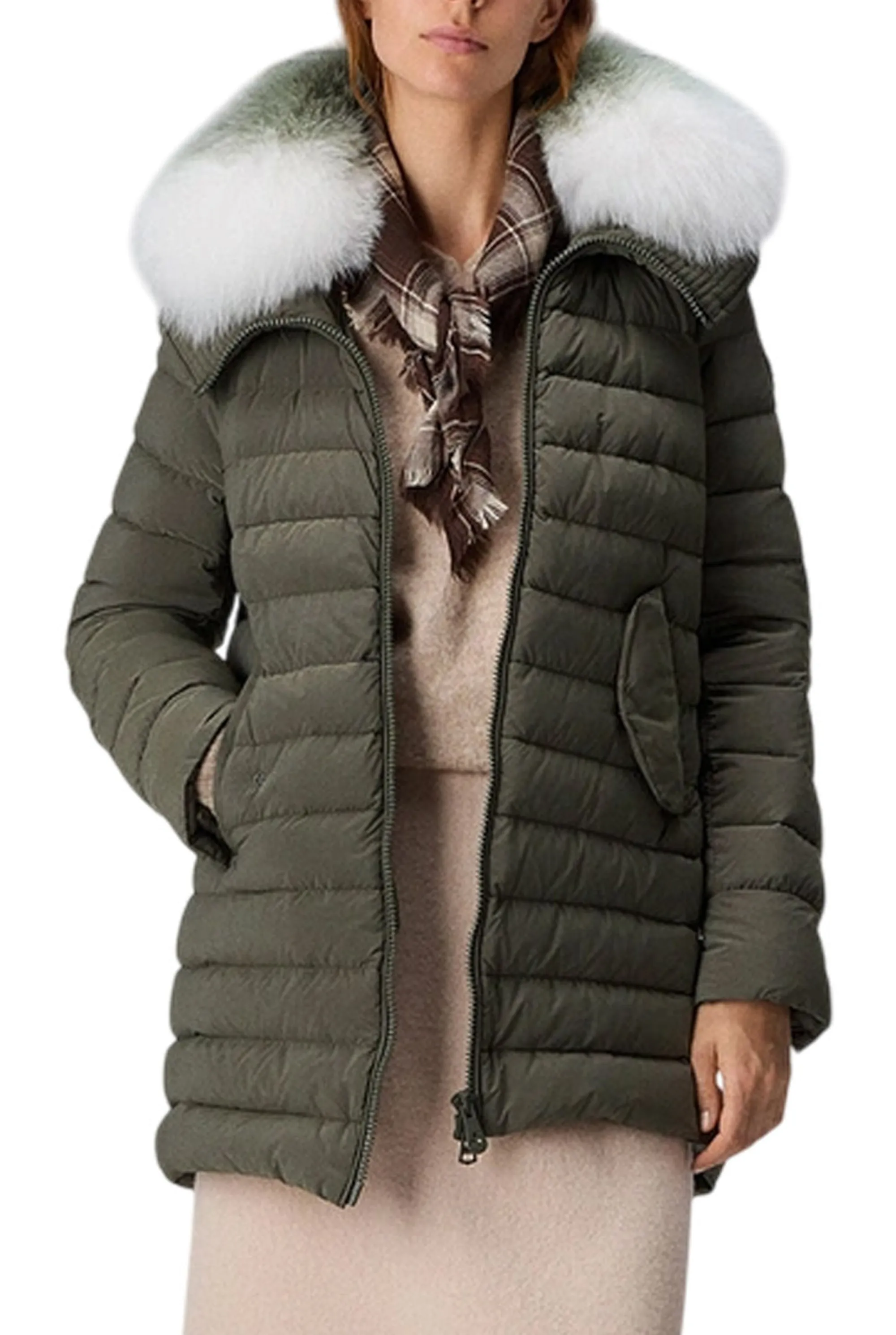 Peuterey Piumino Itoka Ml Fur Verde Edera Ped4017 161012