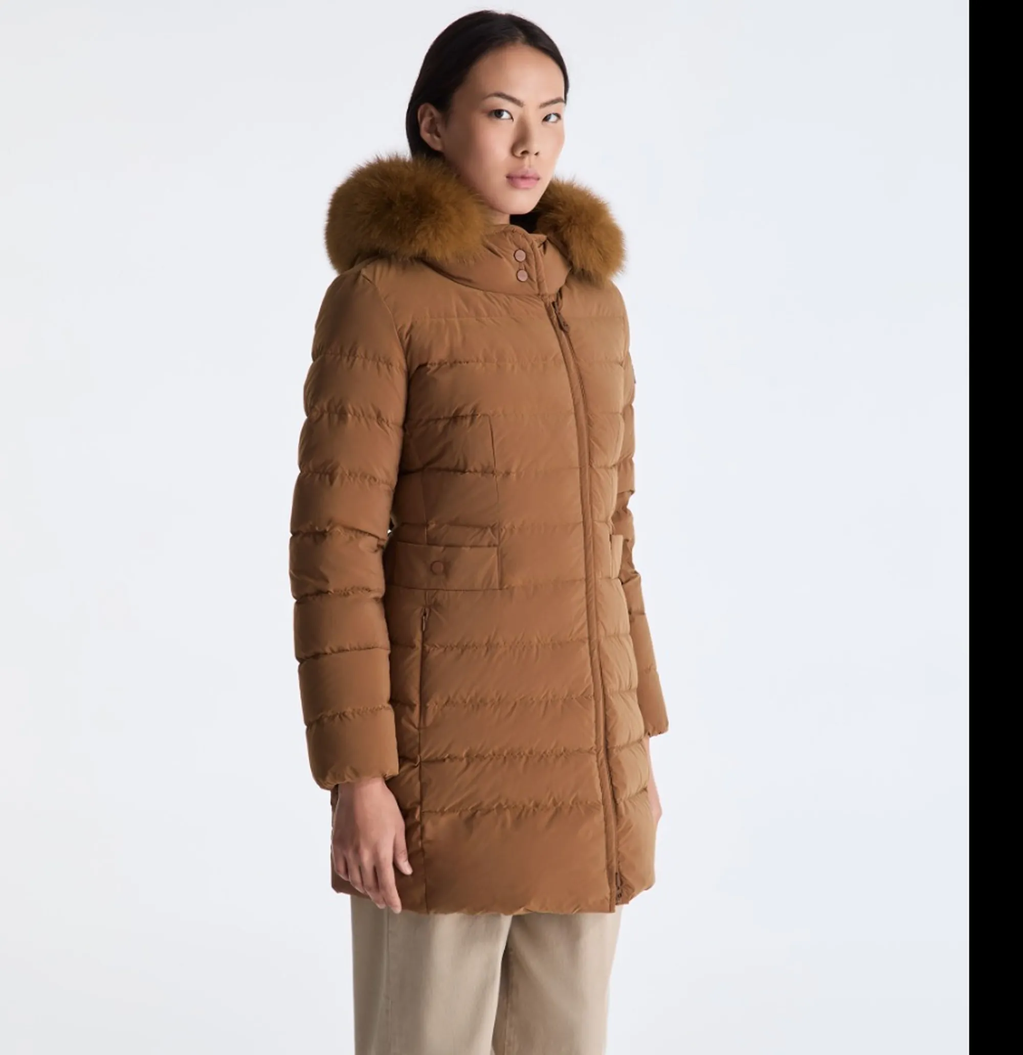 Peuterey B'Seriola Down Jacket Ml 06 Fur' Walnuts Ped5458 192552