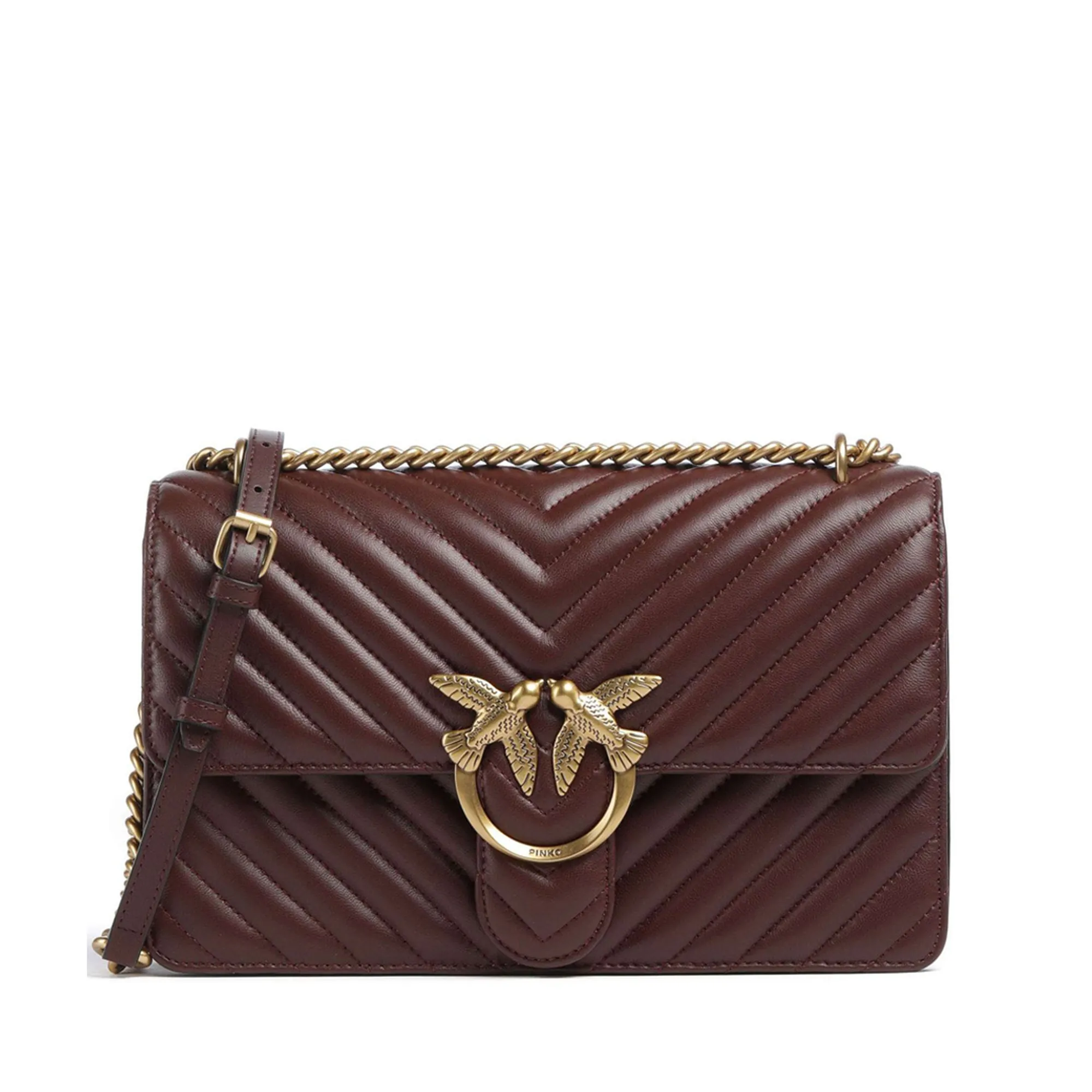 Pinko B'Borsa Classic Love Bag One Chevron' Bordeaux 100941A0Gk 170497