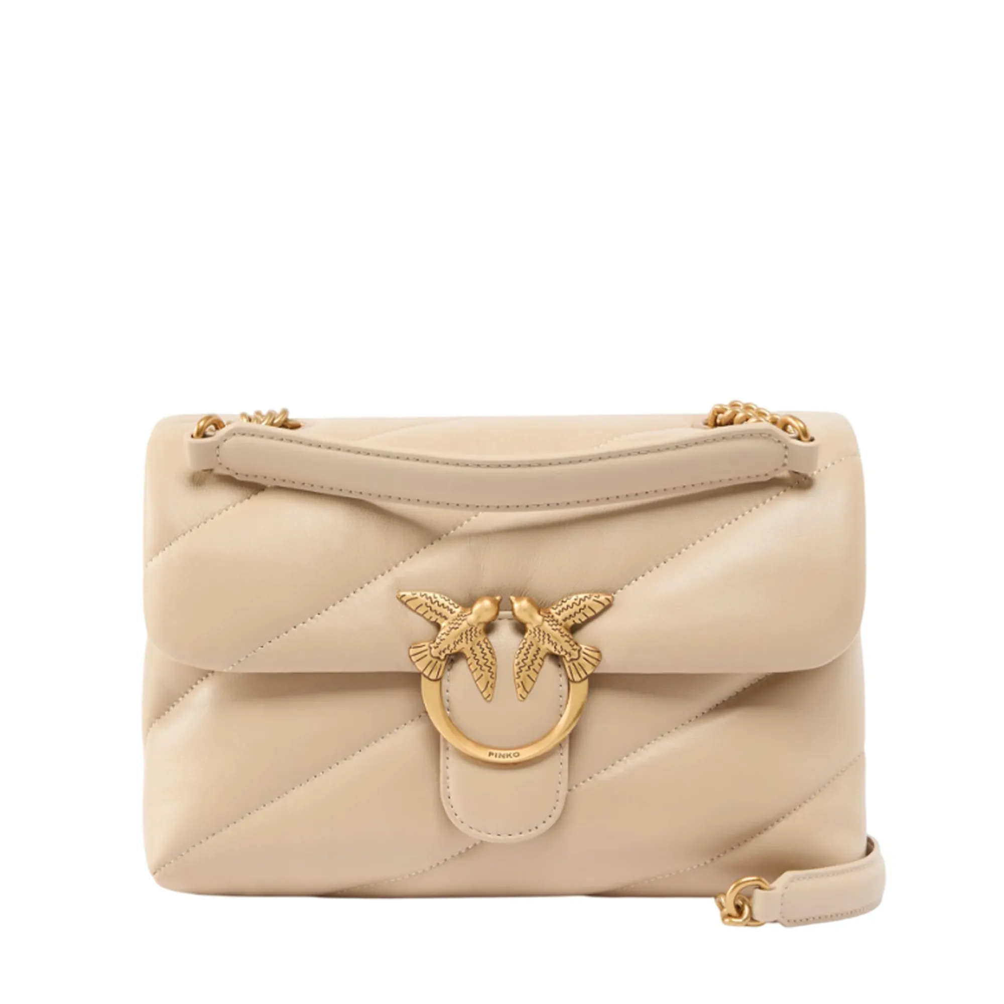 Pinko B'Borsa Classic Love Puff Maxi Quilt' Beige 100038A0F2 170515