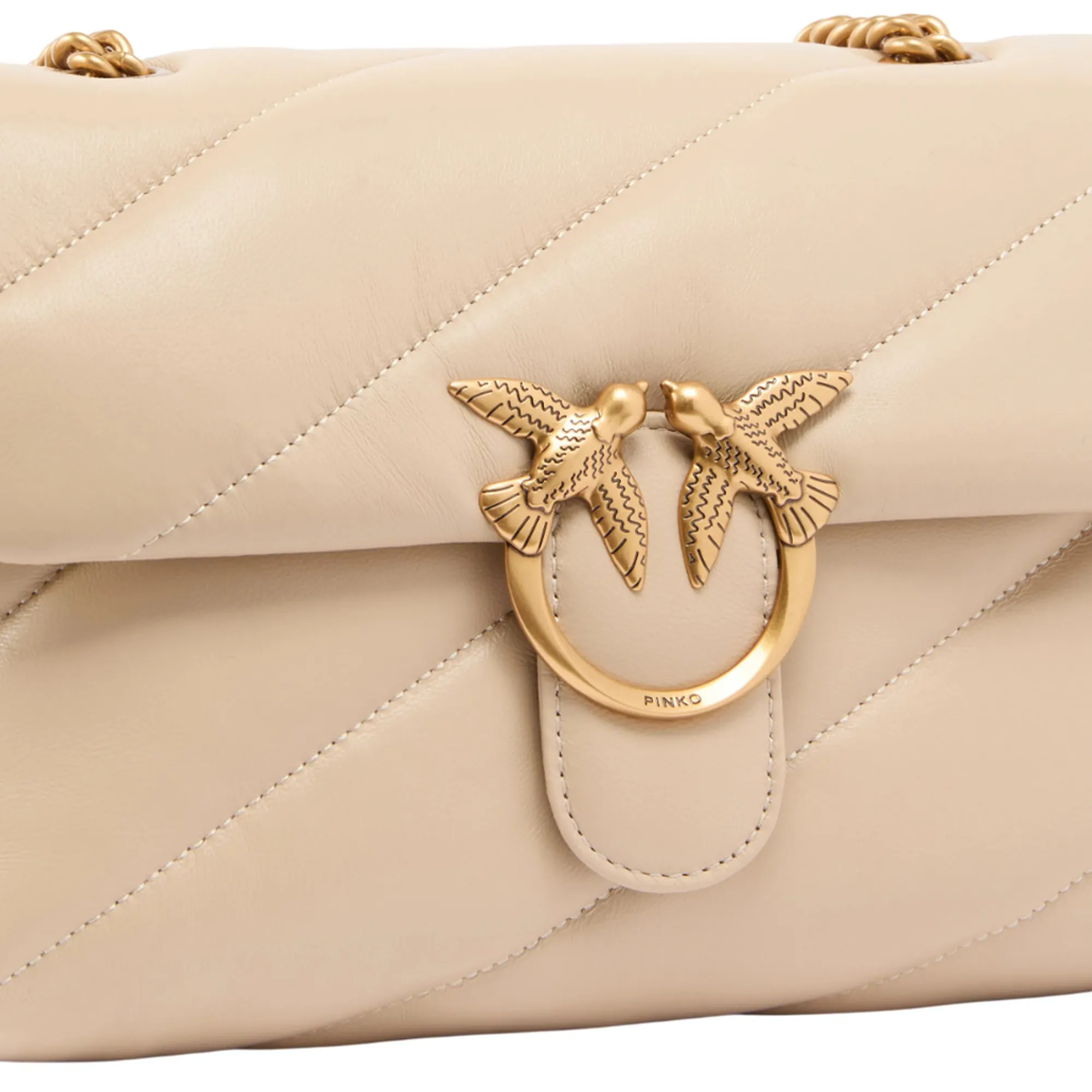 Pinko B'Borsa Classic Love Puff Maxi Quilt' Beige 100038A0F2 170517